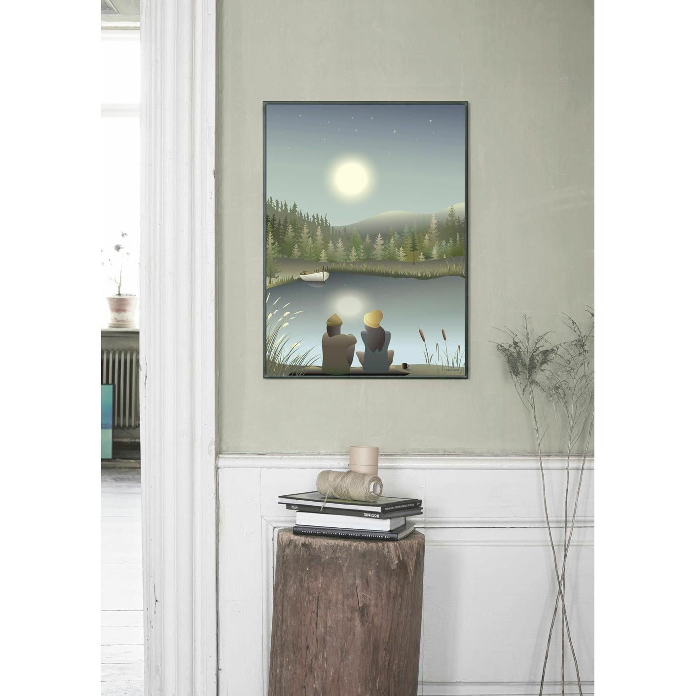 Vissevasse Moonlight With You Plakat, 15x21 cm