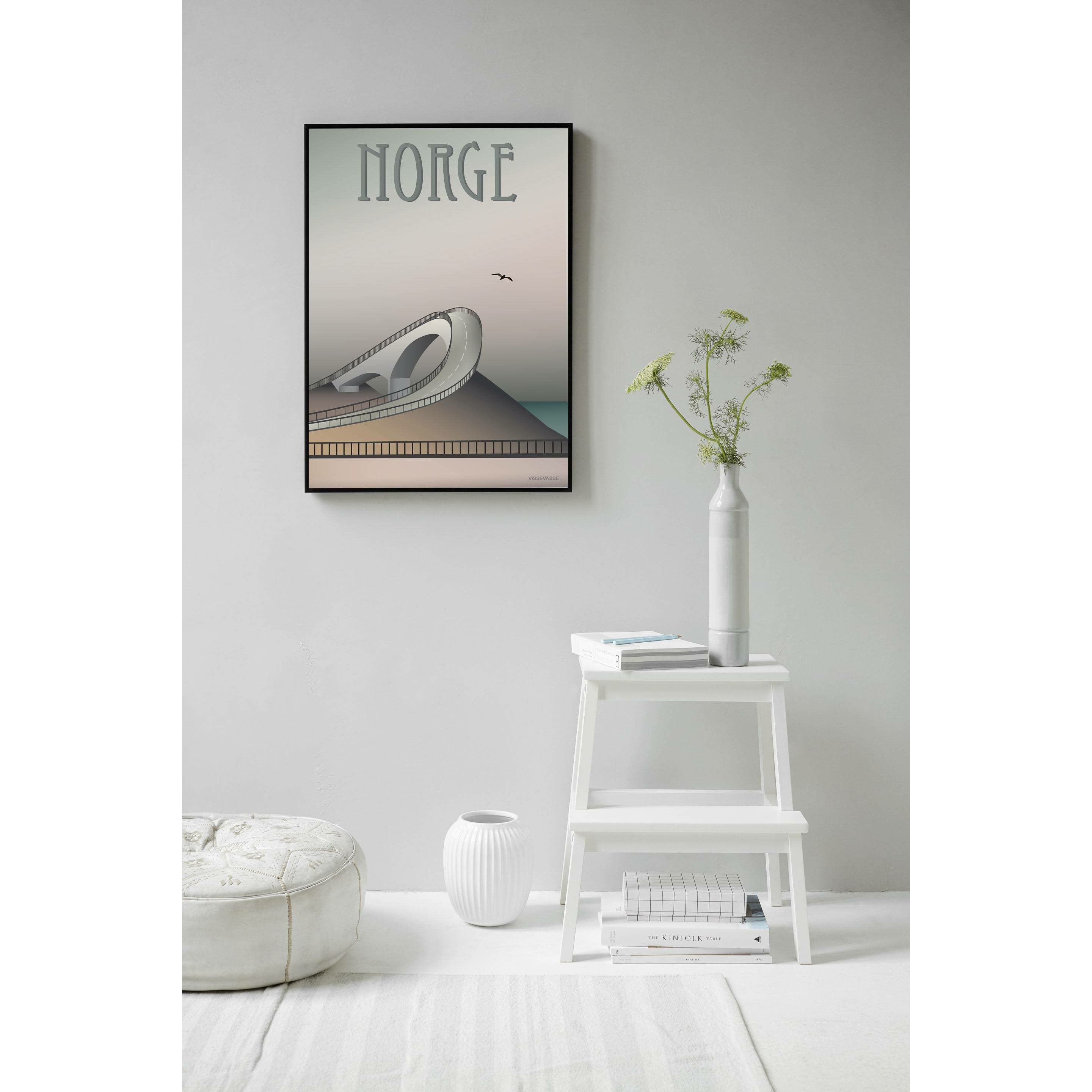 Vissevasse Norge Atlantic Road Poster, 50x70 cm