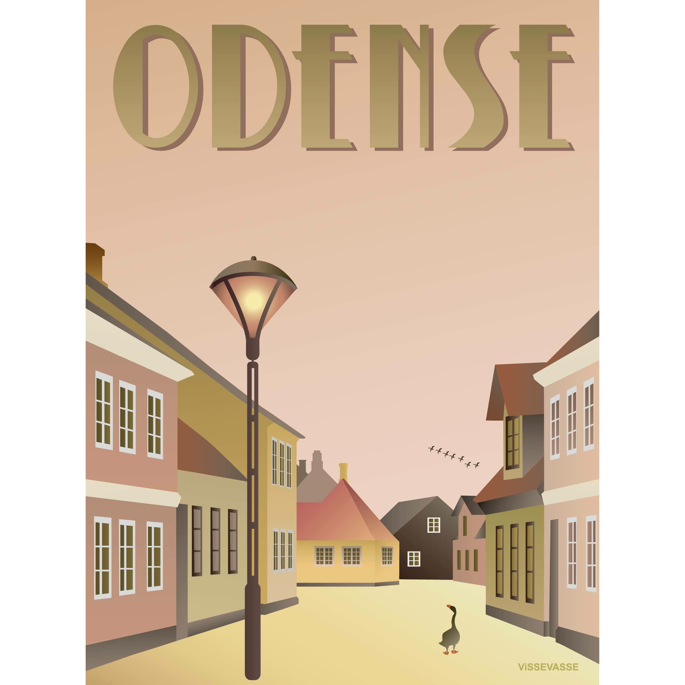 Vissevasse Odense Duckling -affisch, 30x40 cm