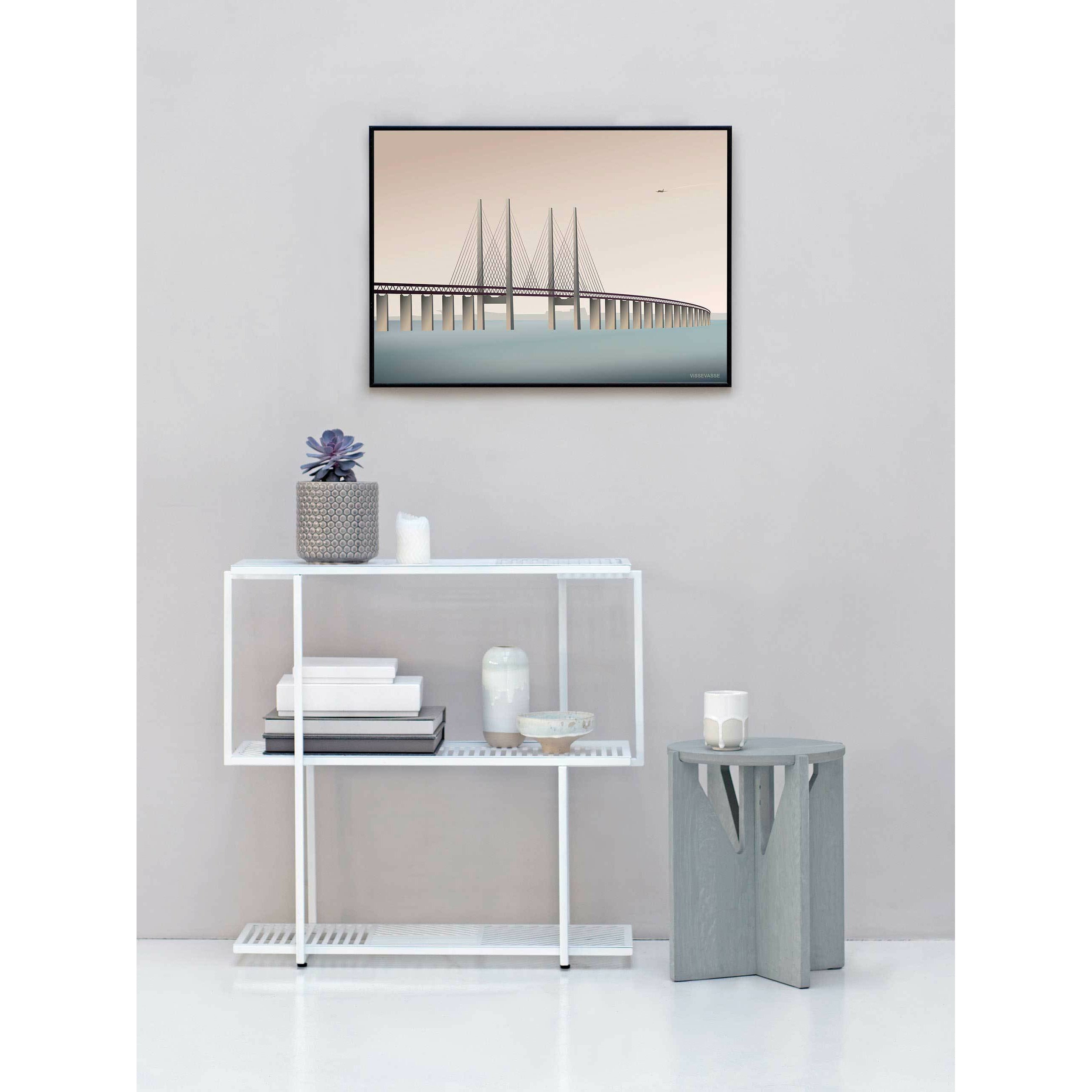 Vissevasse Øresund bridge affisch, 30x40 cm