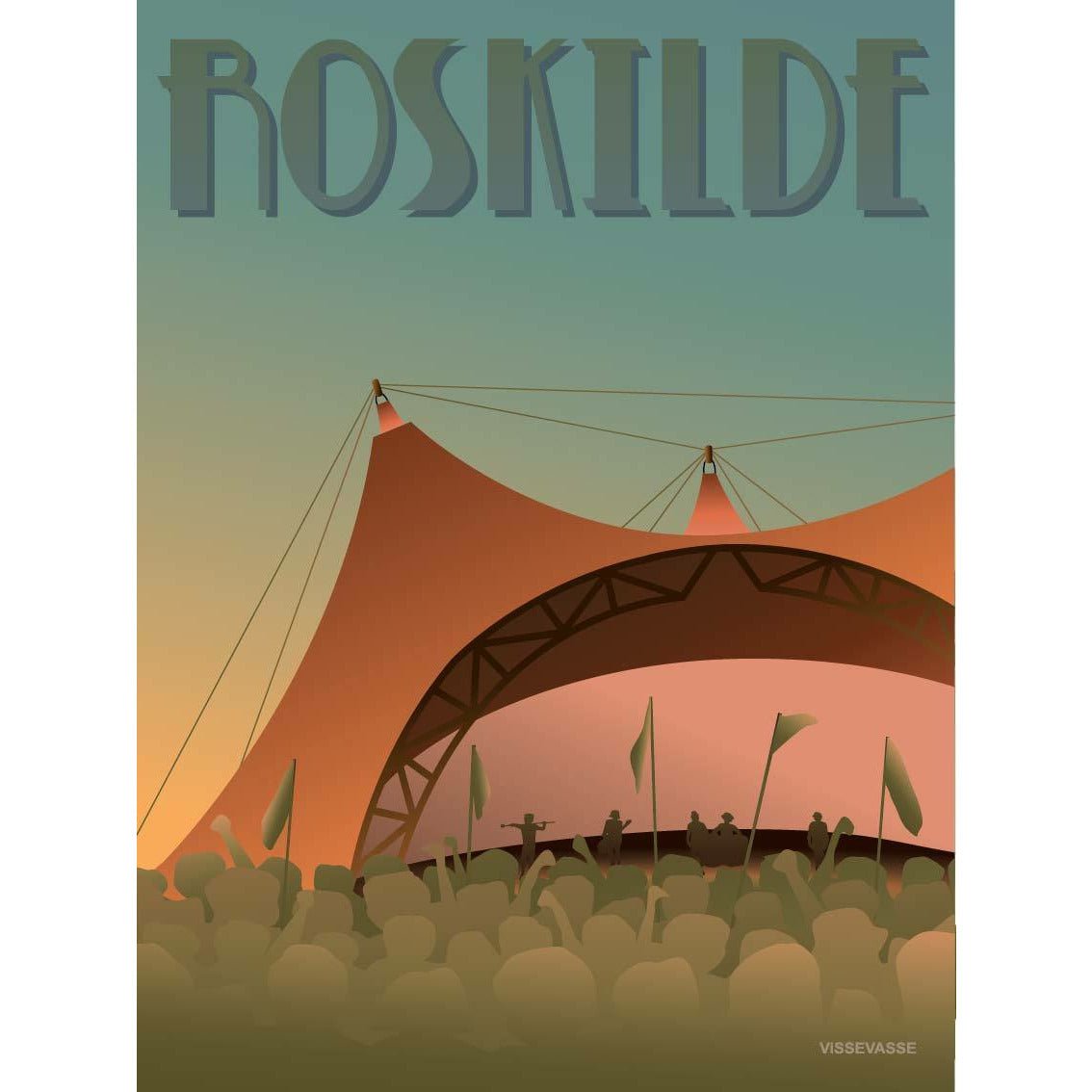 Vissevasse Roskilde Festival Plakat, 30X40 Cm