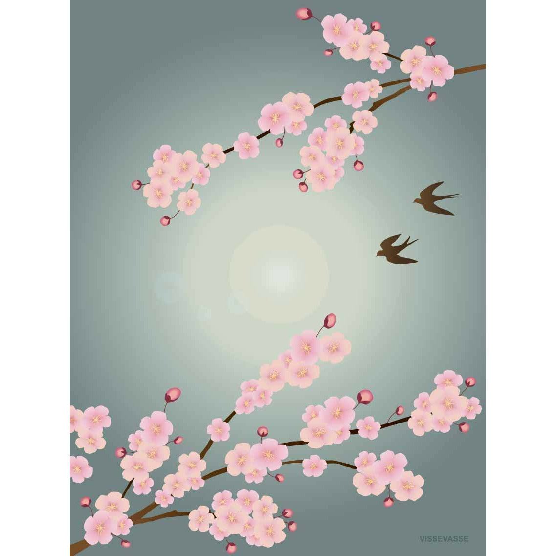 Vissevasse Sakura -affisch, 50x70 cm