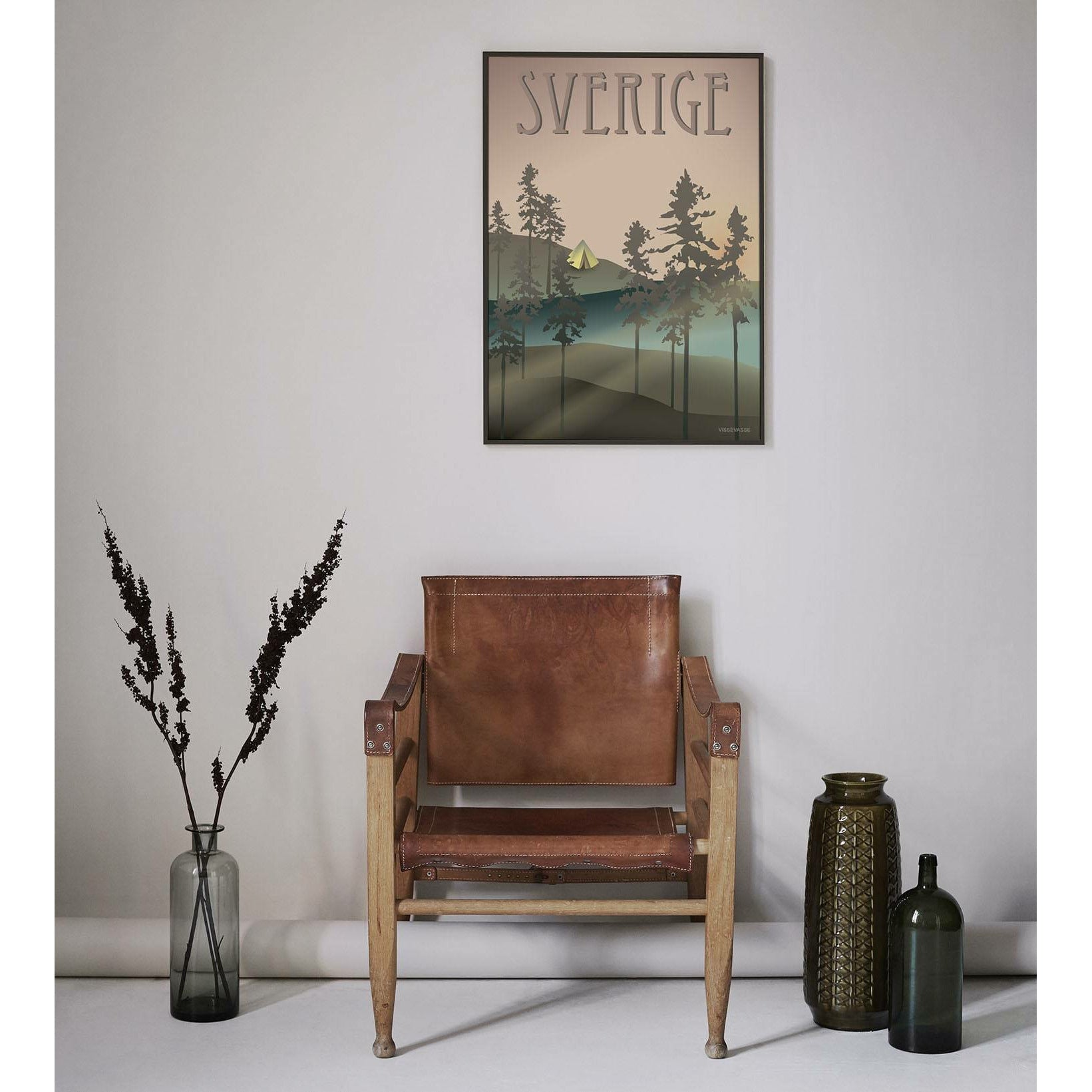 Vissevasse Sverige Forest Poster, 50x70 cm