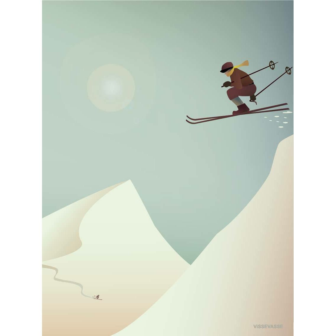 Vissevasse Skiing Plakat, 50X70 Cm