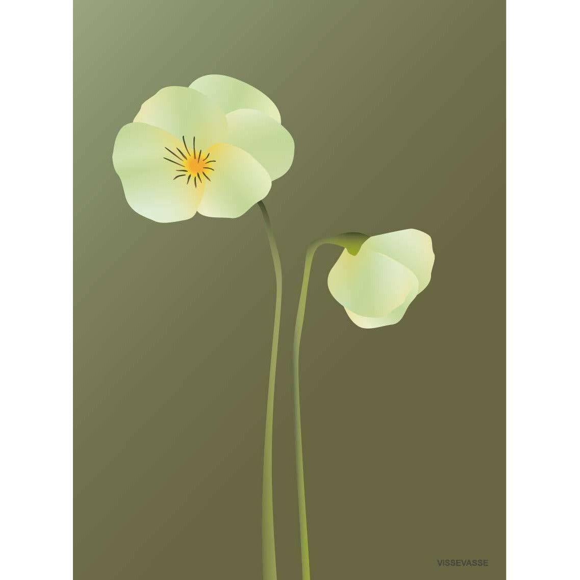 Vissevasse Stedmom Flower Poster, Green, 30x40 cm