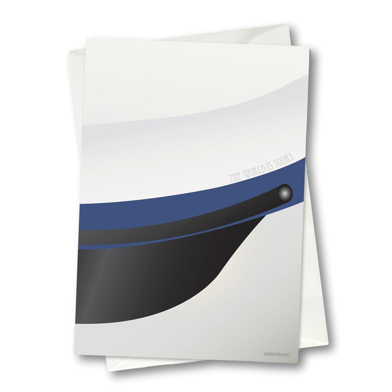 Vissevasse Student House Guide Card, Blue, 10,5x15 cm