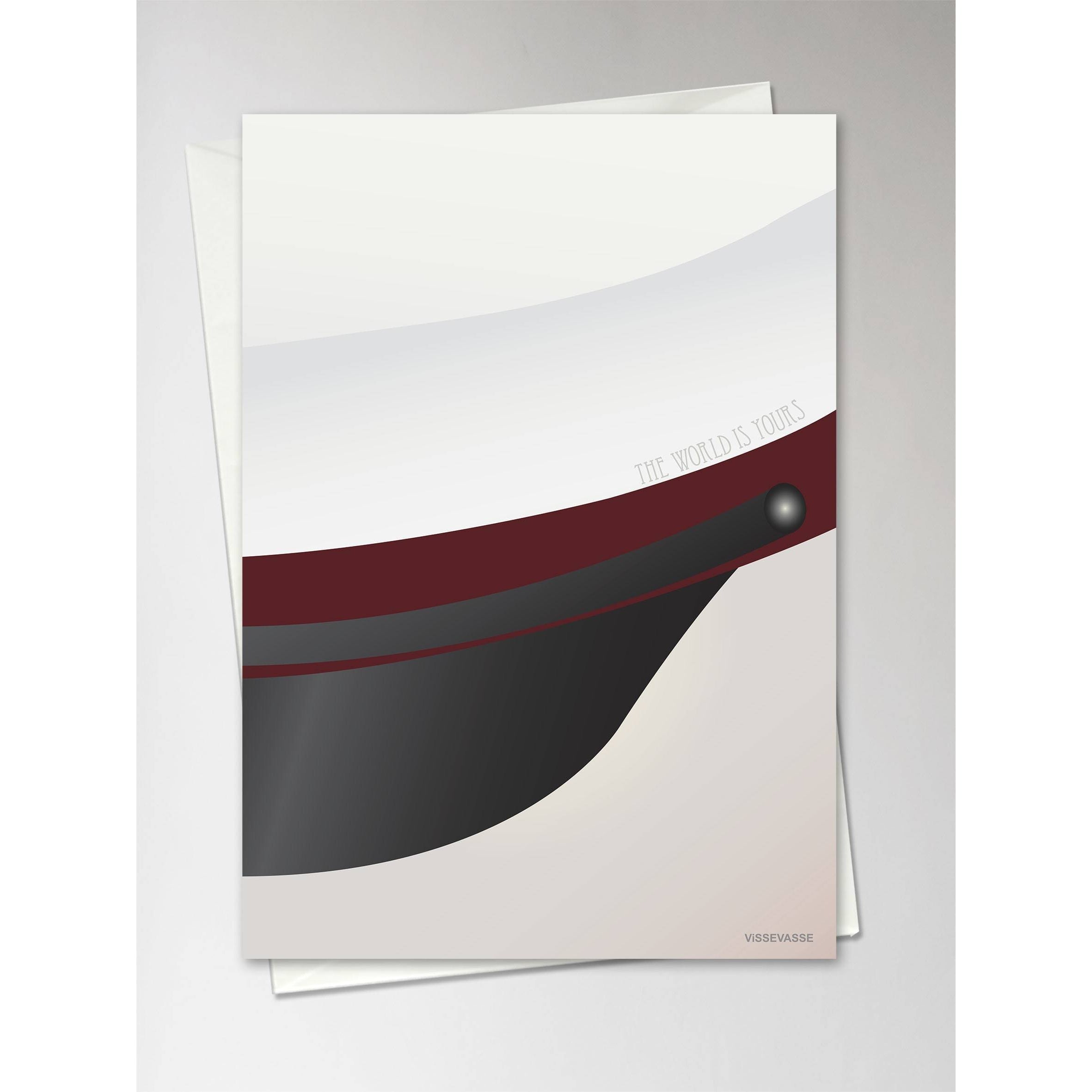 Vissevasse Student House Guide Card, Red, 10,5x15 cm