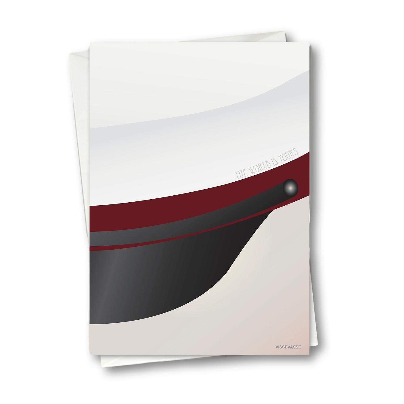 Vissevasse Student House Guide Card, Red, 10,5x15 cm
