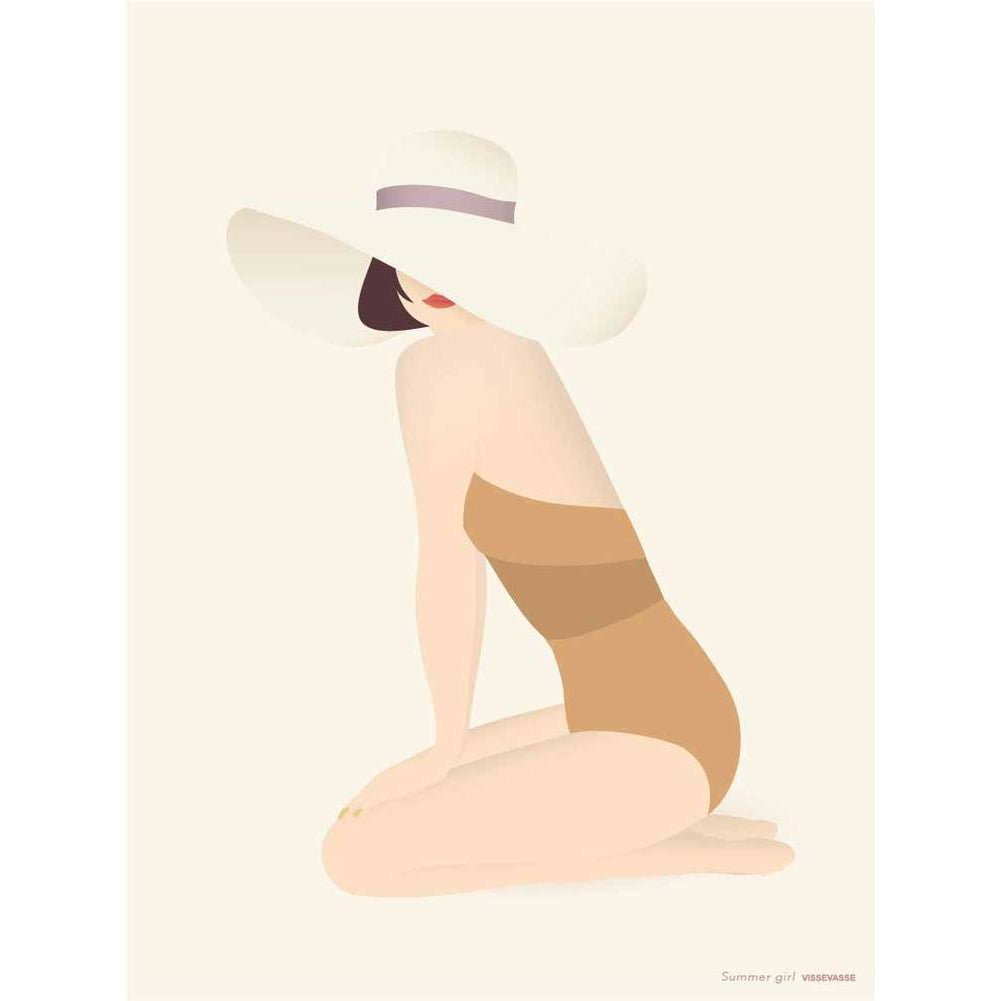 Vissevasse Summer Girl Anledningskort, 10x15 cm