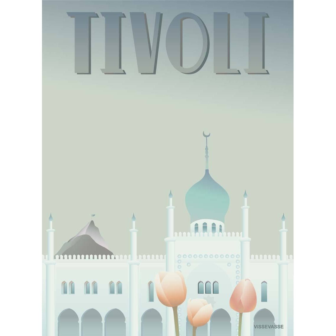 Vissevasse Tivoli nimb affisch, 15x21 cm