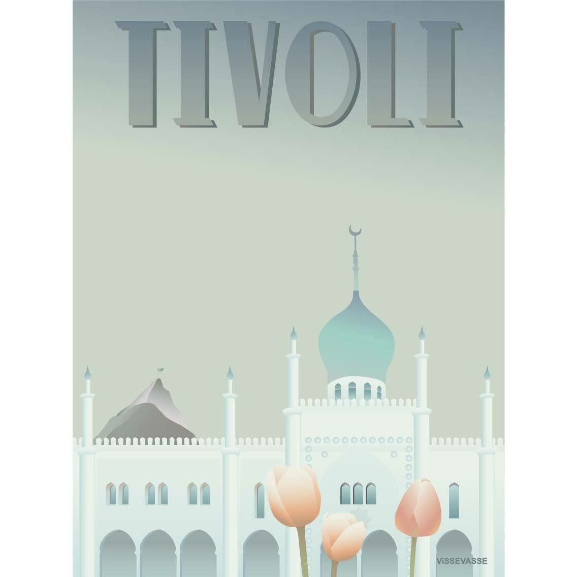 Vissevasse Tivoli nimb affisch, 30x40 cm