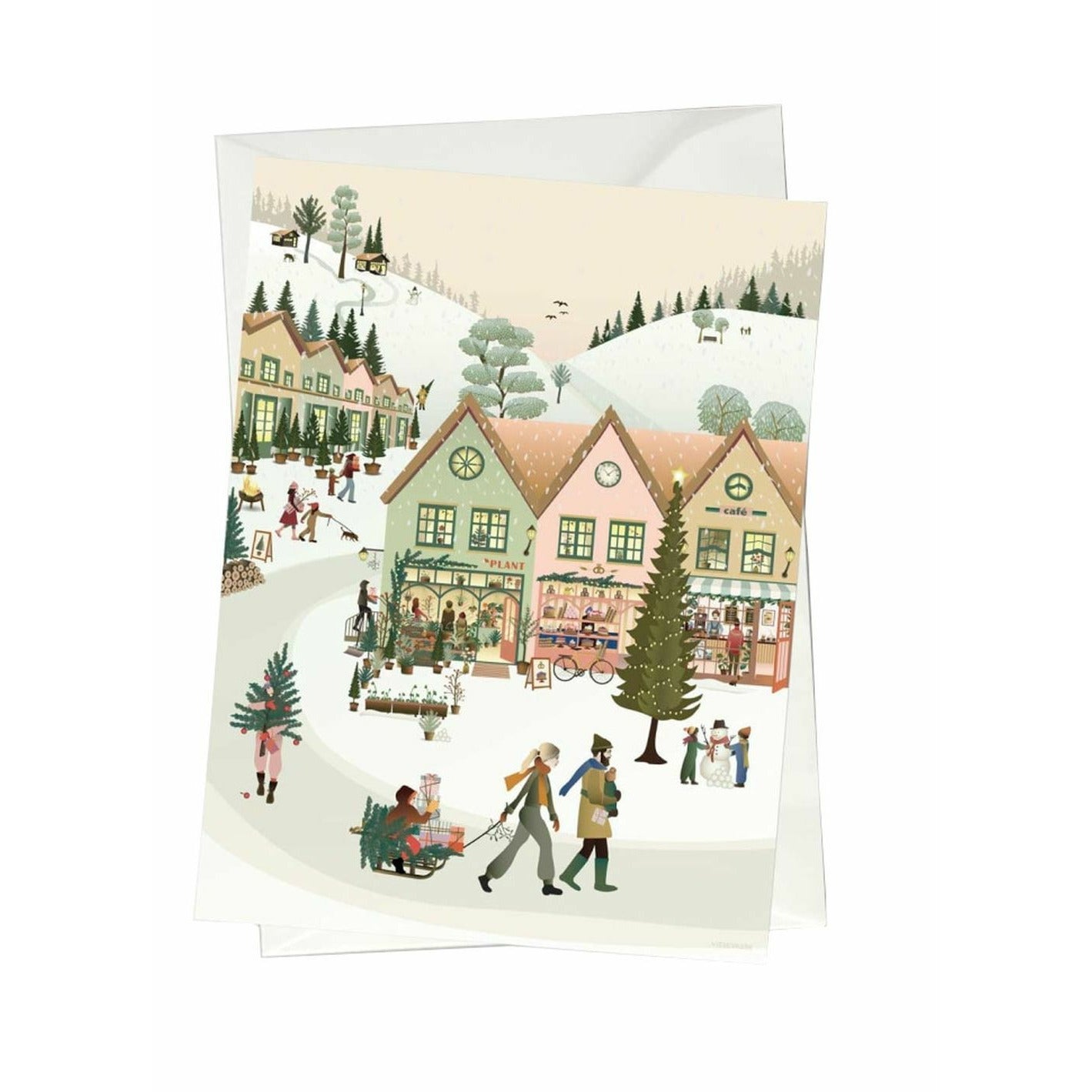 Vissevasse White Christmas Anledningskort, A6
