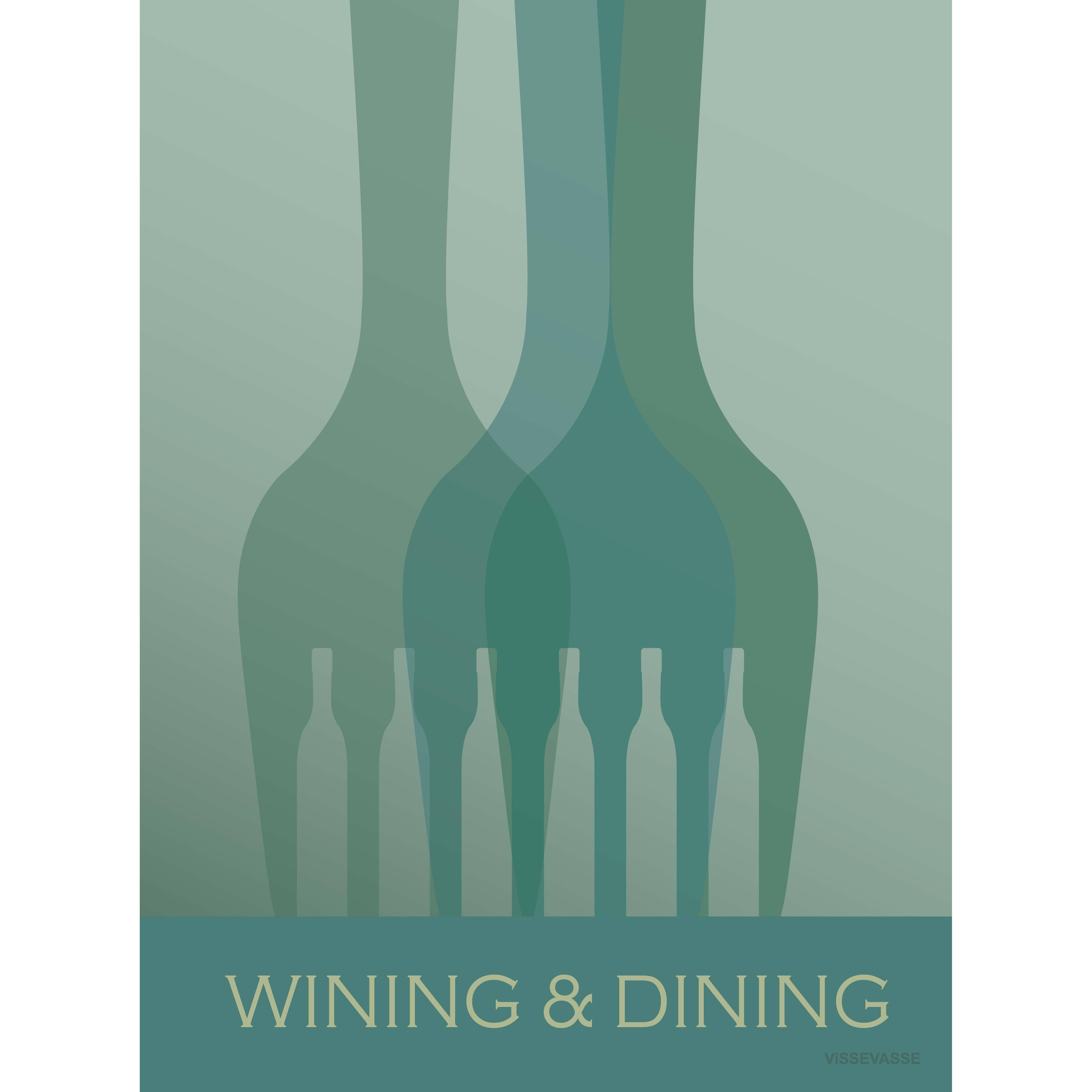 Vissevasse Wining & Dining Plakat, 15X21 Cm