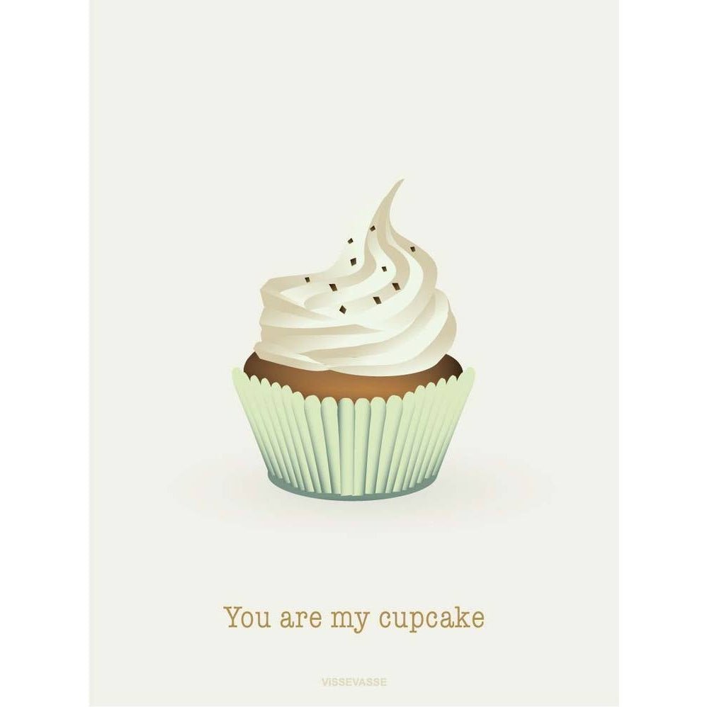 Vissevasse Du är mitt kort med cupcake -tillfälle, 10.5x15cm