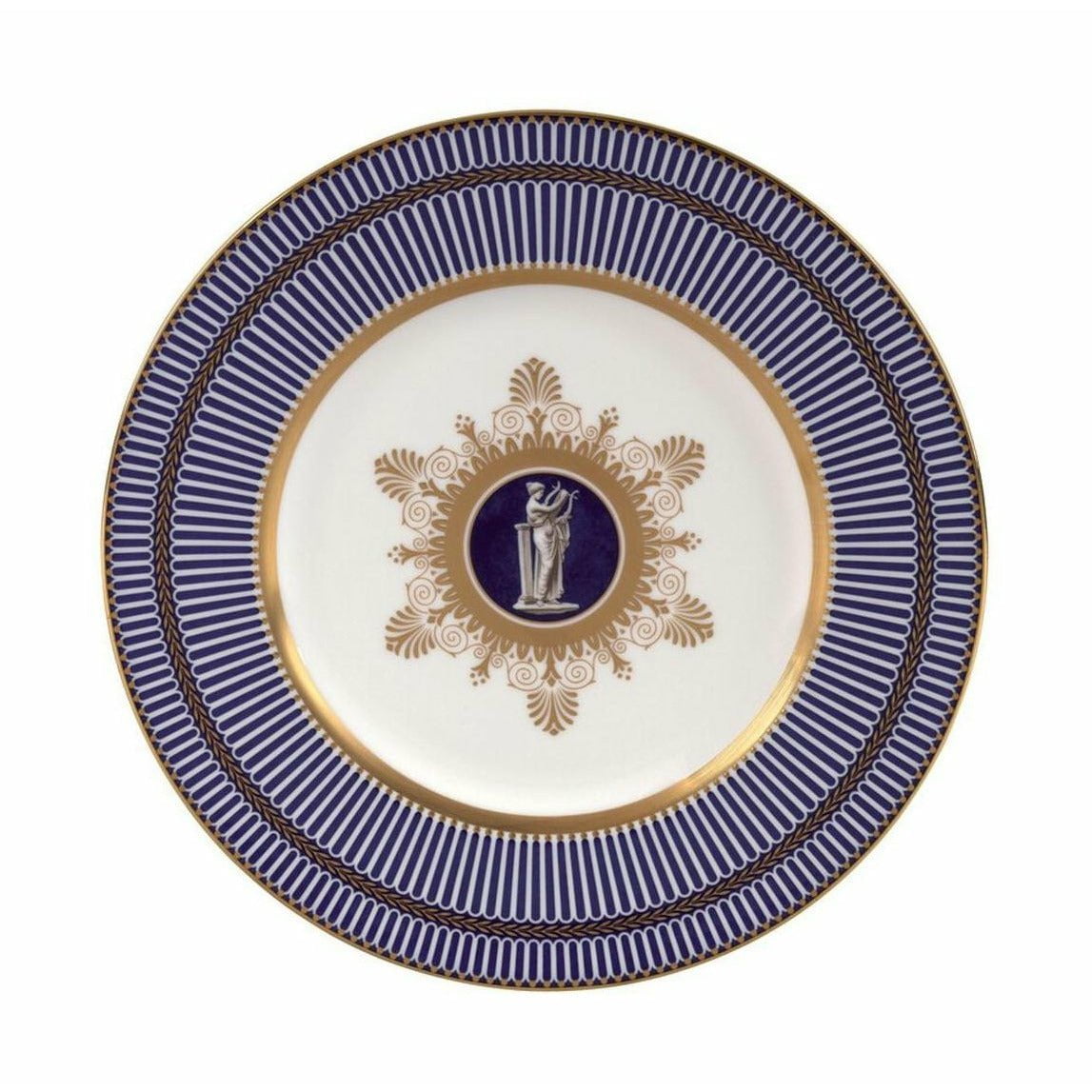 Wedgwood Anthemion Blue Plate, Ø 23 cm