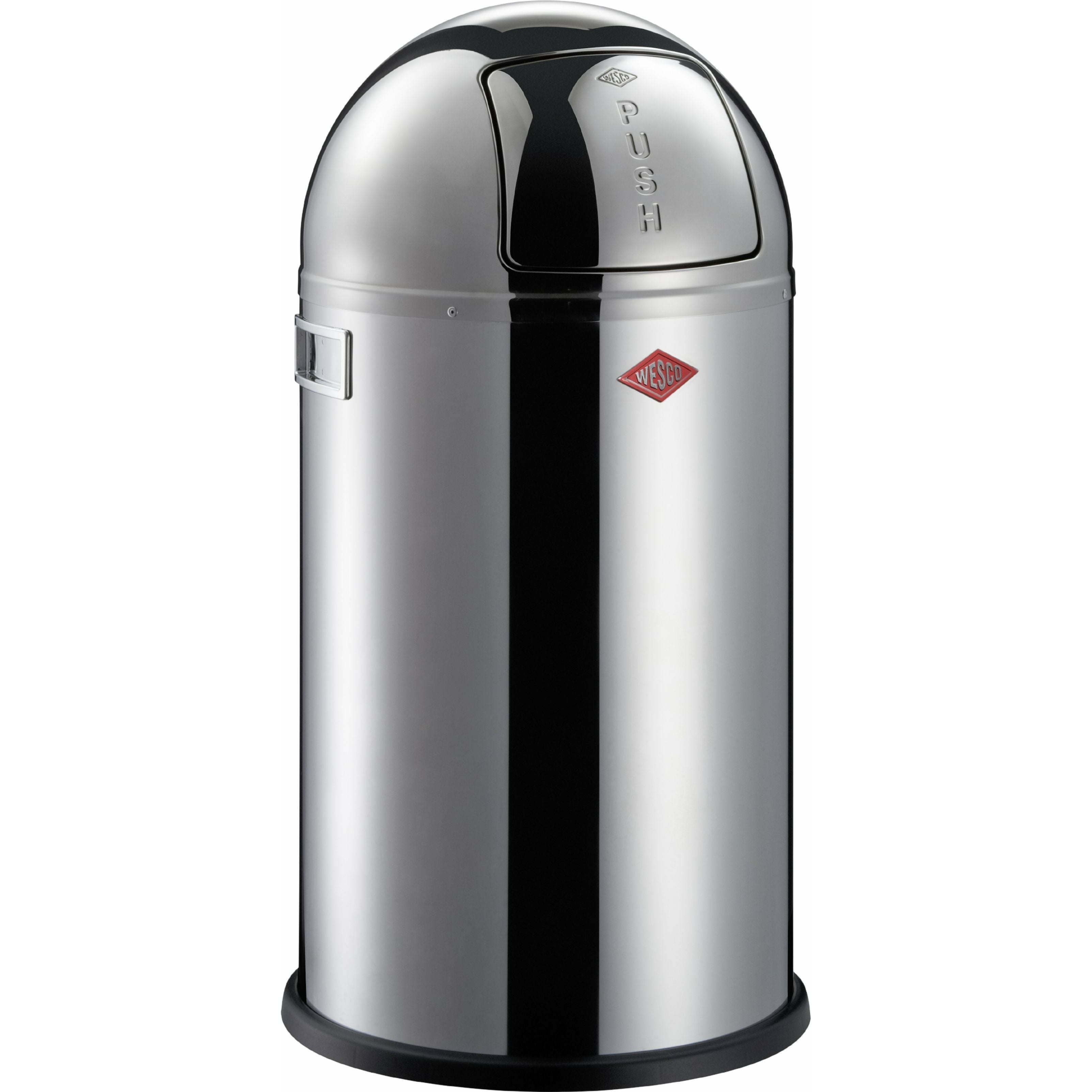 Wesco Pushboy Trash Can Stainless Steel, 50 liter