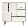 Andersen Furniture S3 Skab Sæbet Eg, Hvid Front