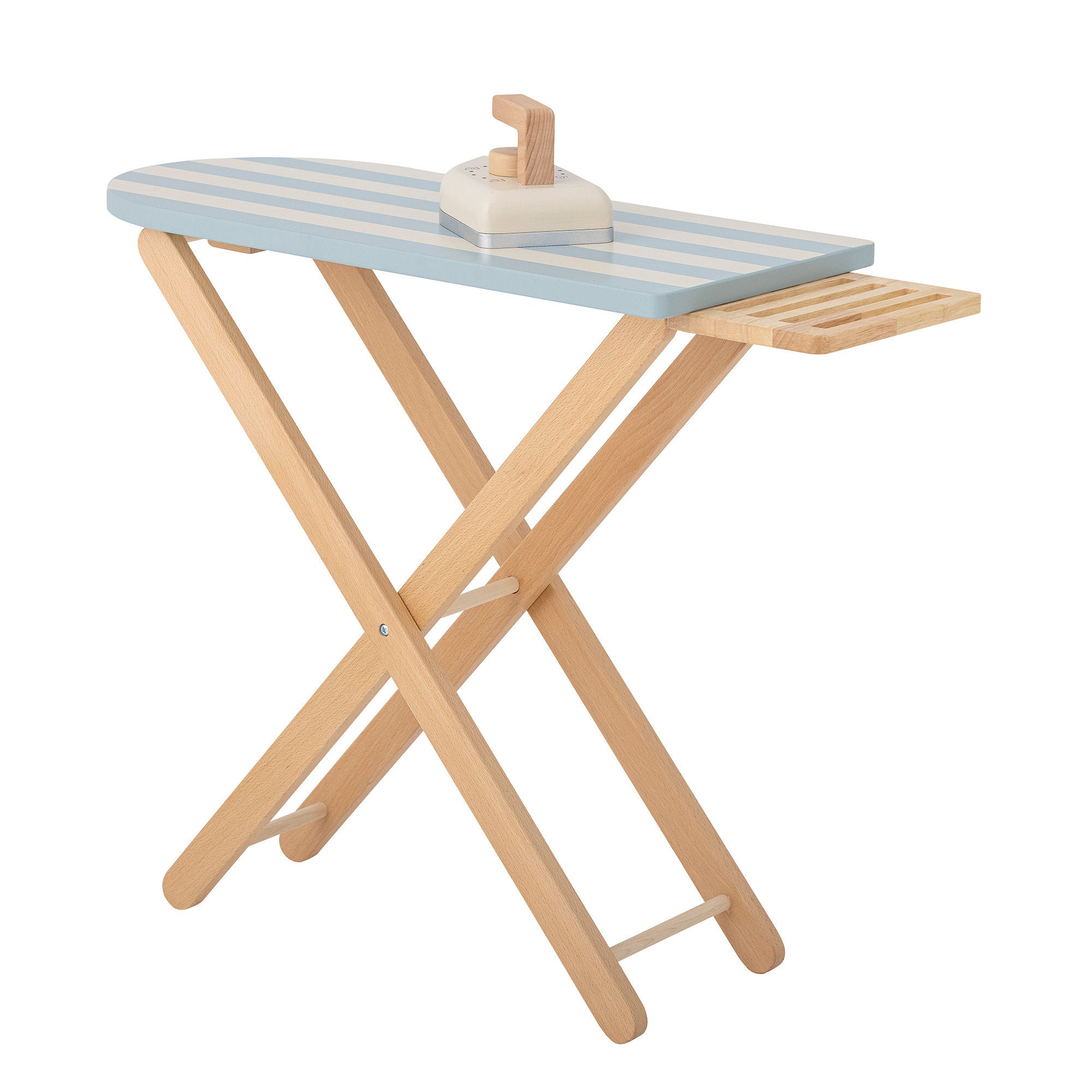 Bloomingville MINI Sande Toy Ironing Board & Iron, Blue, FSC® 100% , Pine