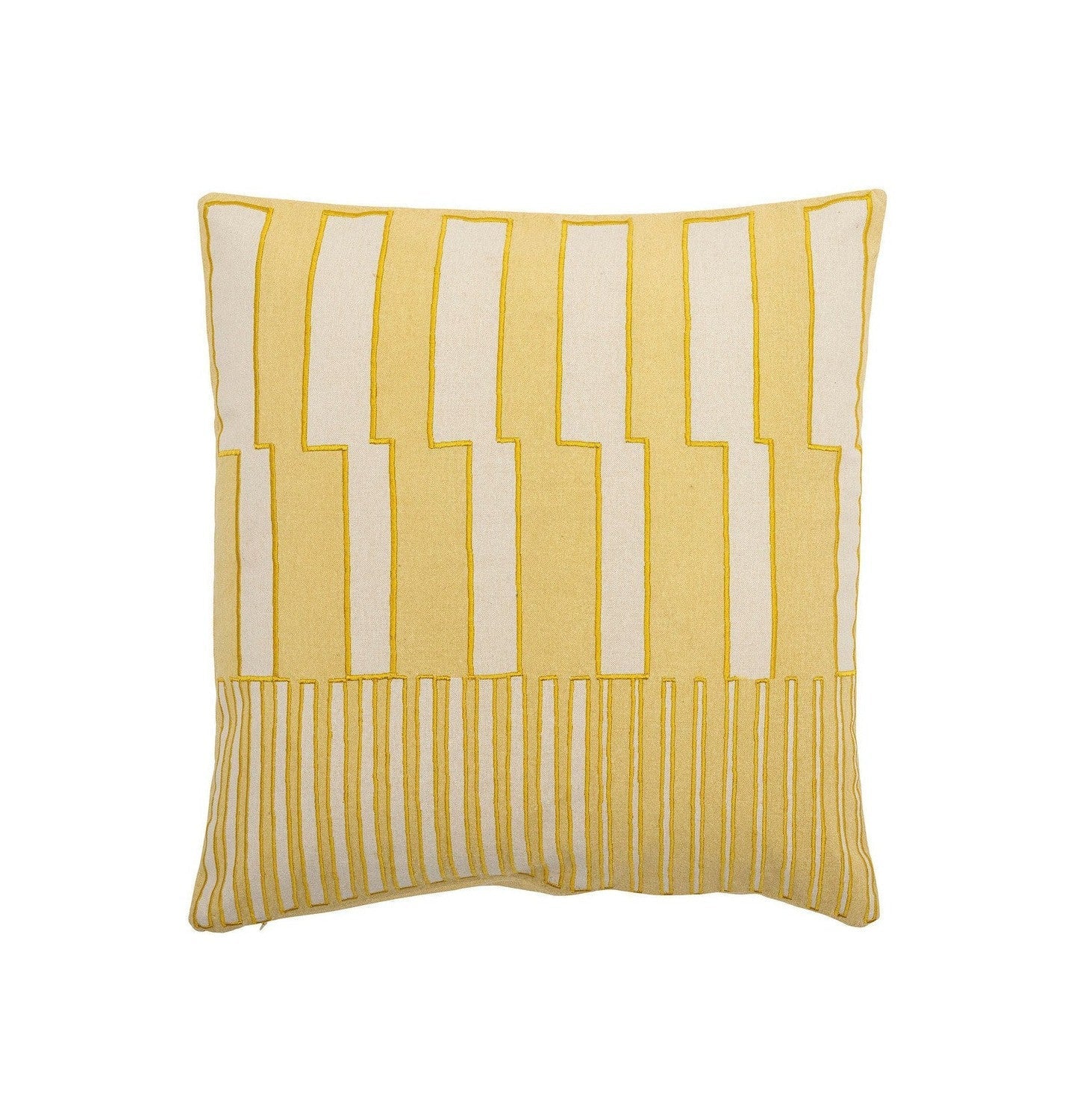 Bloomingville Cowes Cushion, Yellow, Cotton OEKO-TEX®