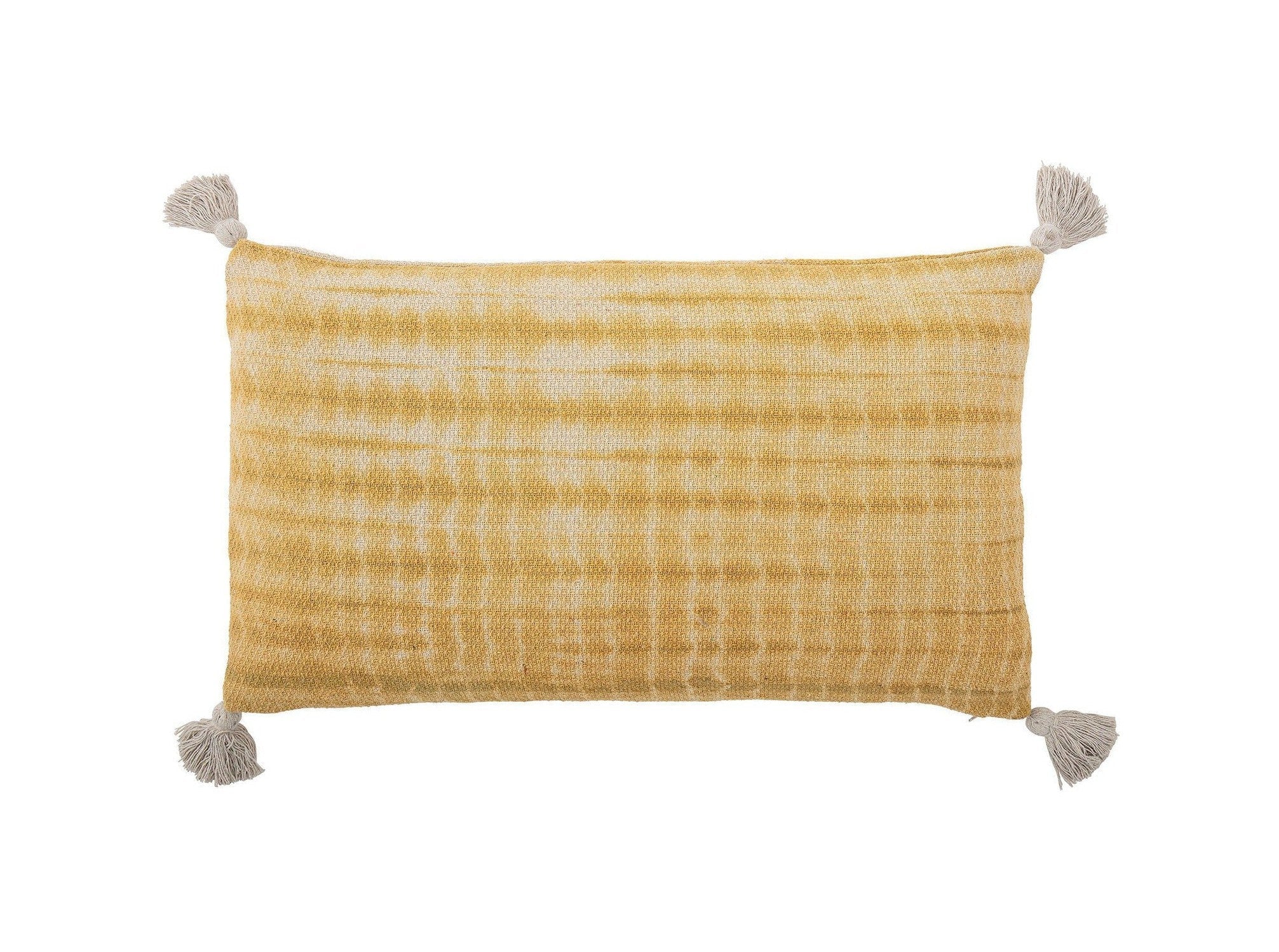 Bloomingville Decia Cushion, Yellow, Recycled Cotton