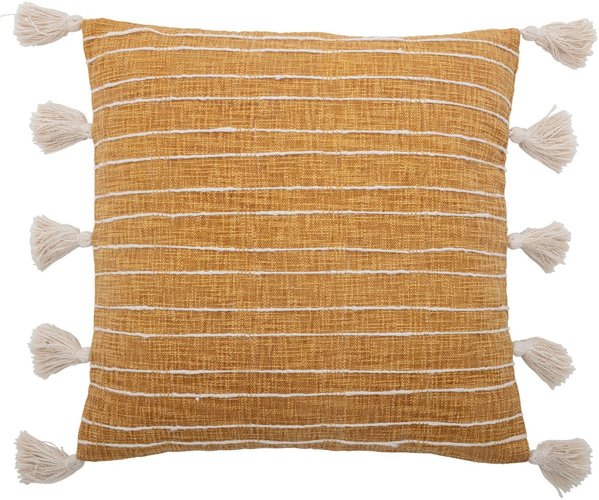 Bloomingville Emely Cushion, Yellow, Cotton