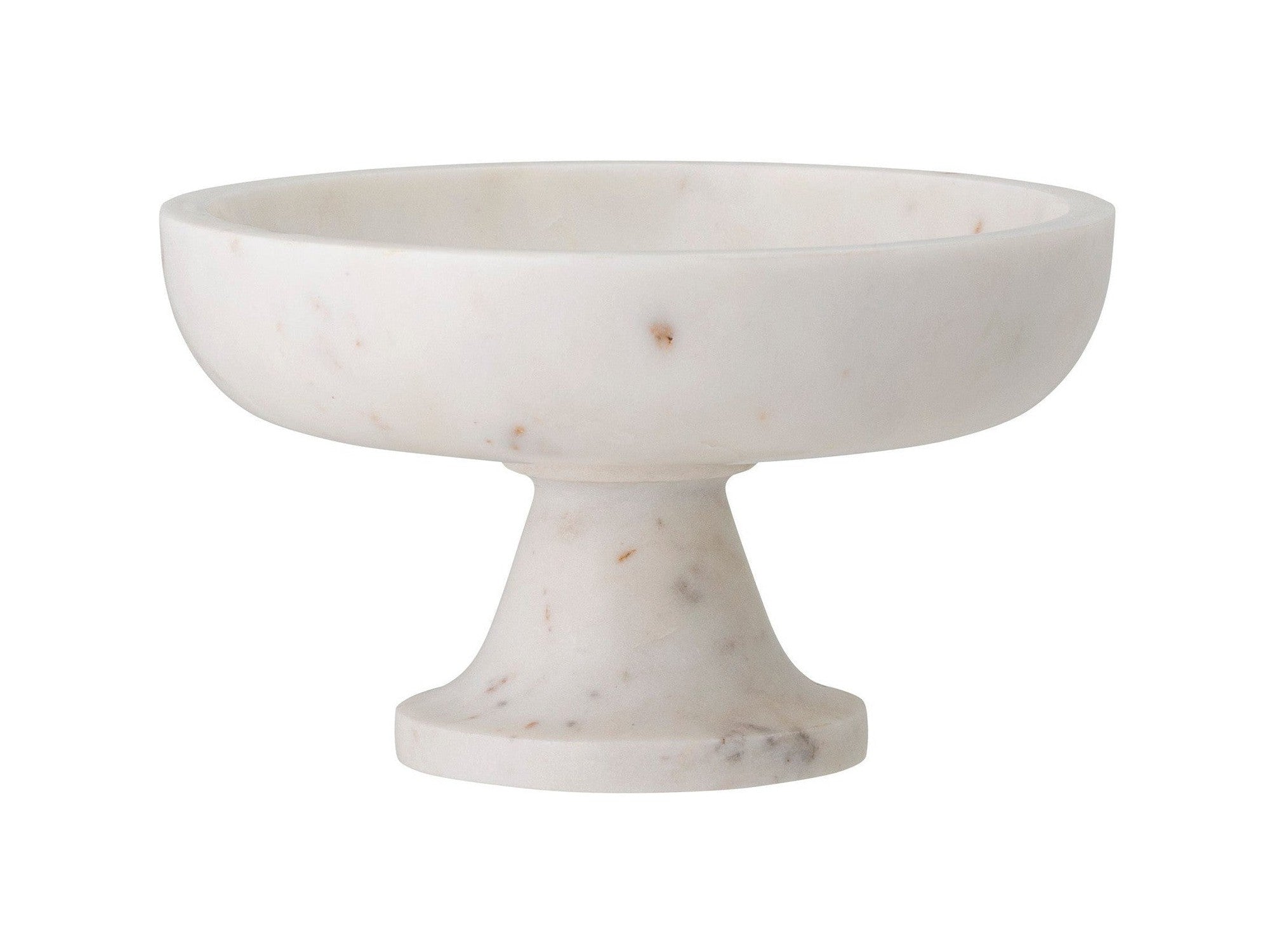 Bloomingville Eris Pedestal Bowl, White, Marble