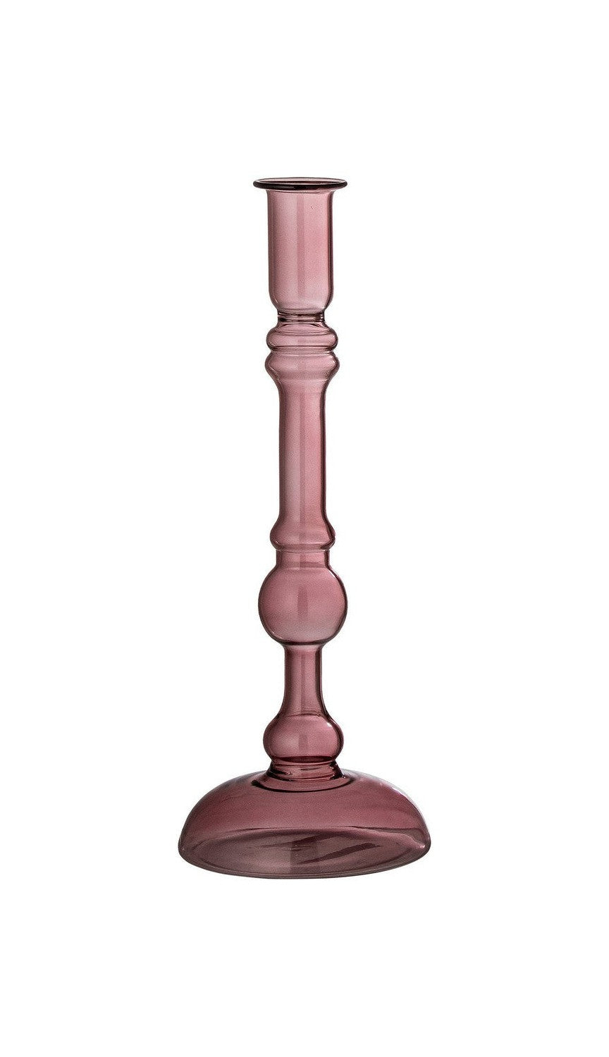 Bloomingville Ferah Candle Holder, Purple, Glass