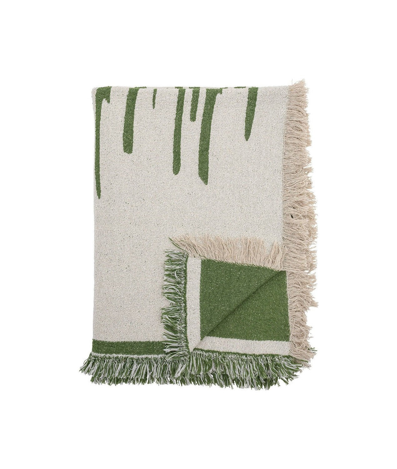 Bloomingville Haxby Throw, Green, Recycled Cotton