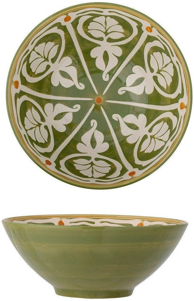 [product_category]-Bloomingville Heikki Bowl, Green, Stoneware-Bloomingville-5711173315864-82060378-BLO-1