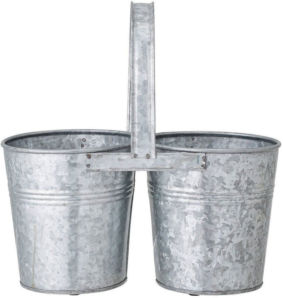 [product_category]-Bloomingville Jessy Flowerpot, Grey, Galvanized iron-Bloomingville-5711173269945-82050547-BLO-1