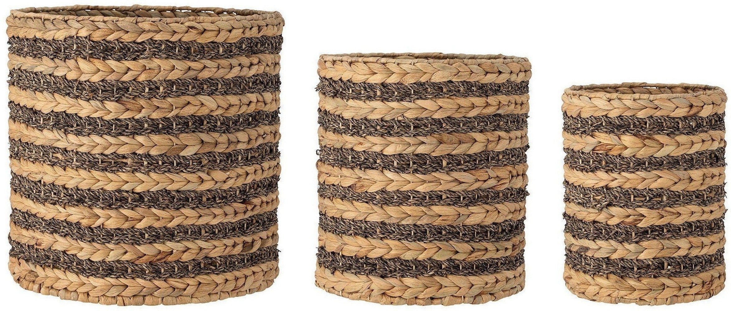 [product_category]-Bloomingville Lillja Basket, Brown, Water Hyacinth-Bloomingville-5711173305001-82059725-BLO-1