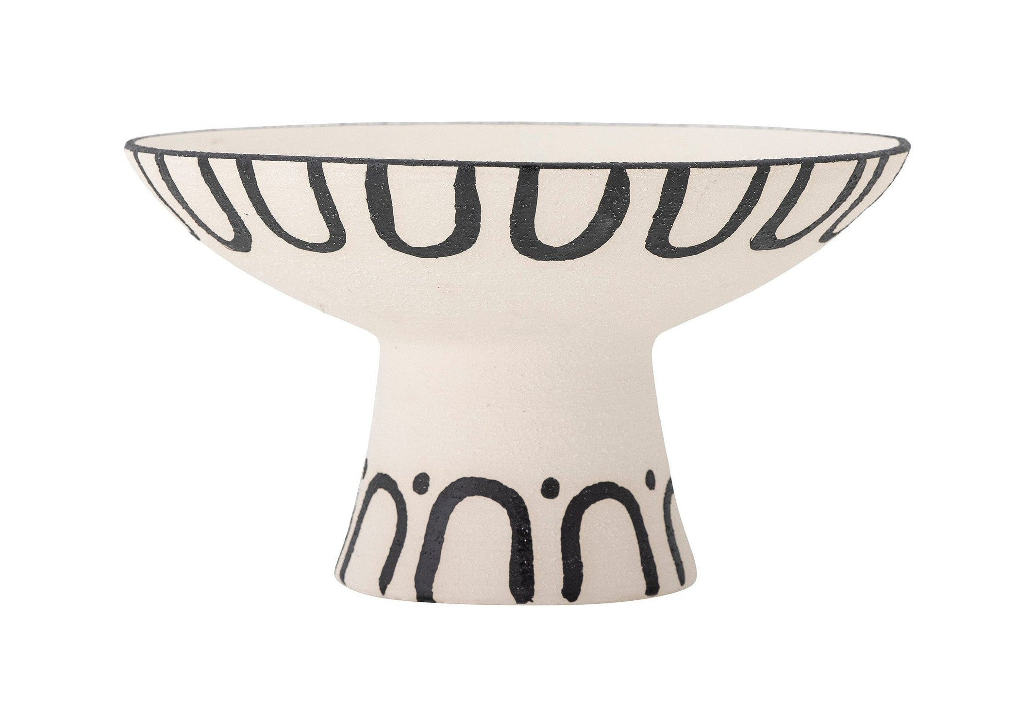 Bloomingville Mayotte Pedestal Bowl, Black, Stoneware