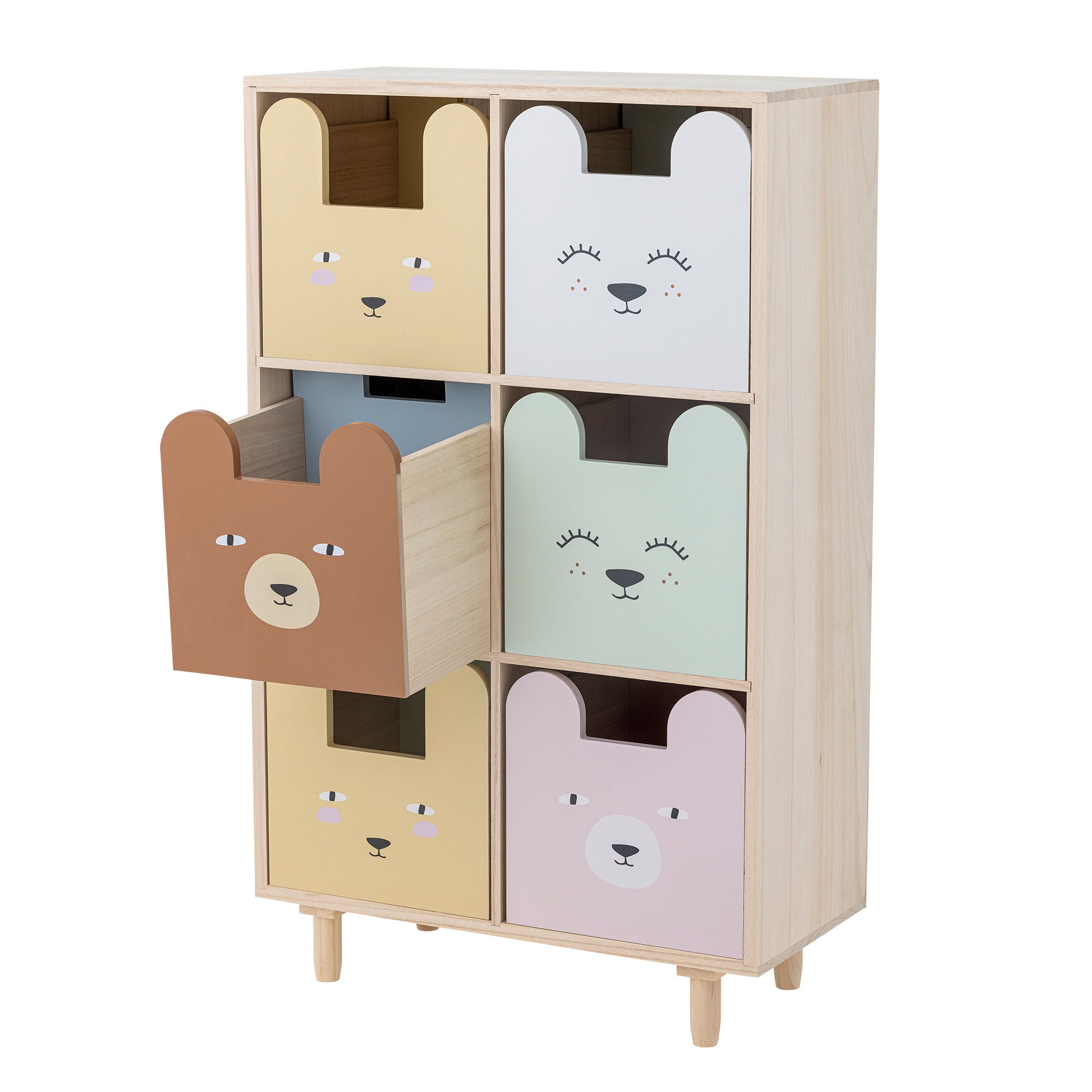 [product_category]-Bloomingville MINI Calle Bookcase w/Drawers, Nature, Paulownia-Bloomingville MINI-5711173332694-82062343-BLO-6