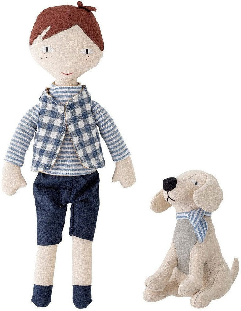 [product_category]-Bloomingville MINI Hilbert Doll, Blue, Linen-Bloomingville MINI-5711173252442-82049271-BLO-1