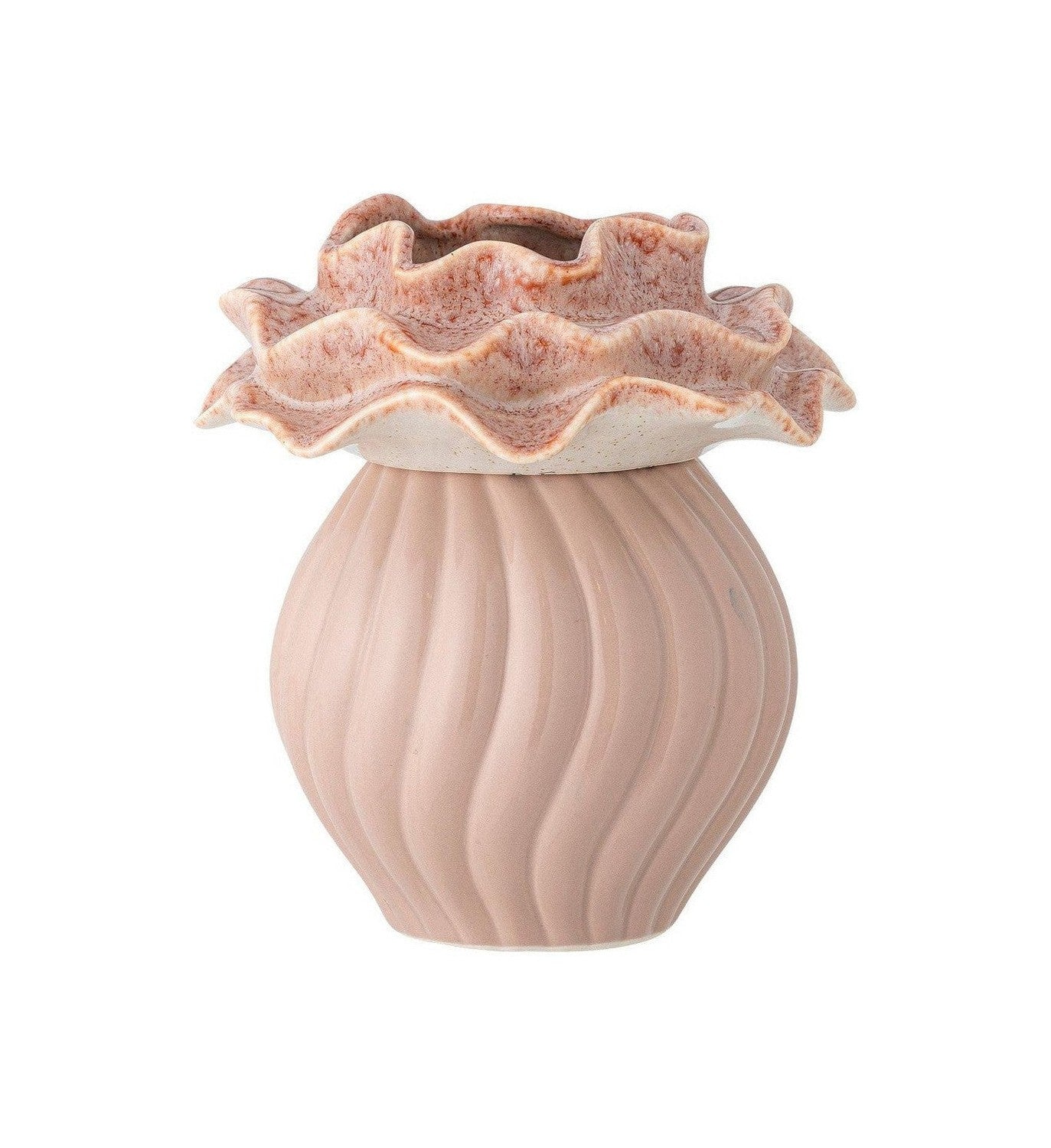 [product_category]-Bloomingville Petalia Vase, Rose, Stoneware-Bloomingville-5711173332519-82062389-BLO-1