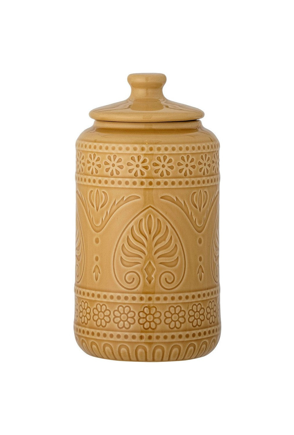 Bloomingville Rani Jar w/Lid, Yellow, Stoneware