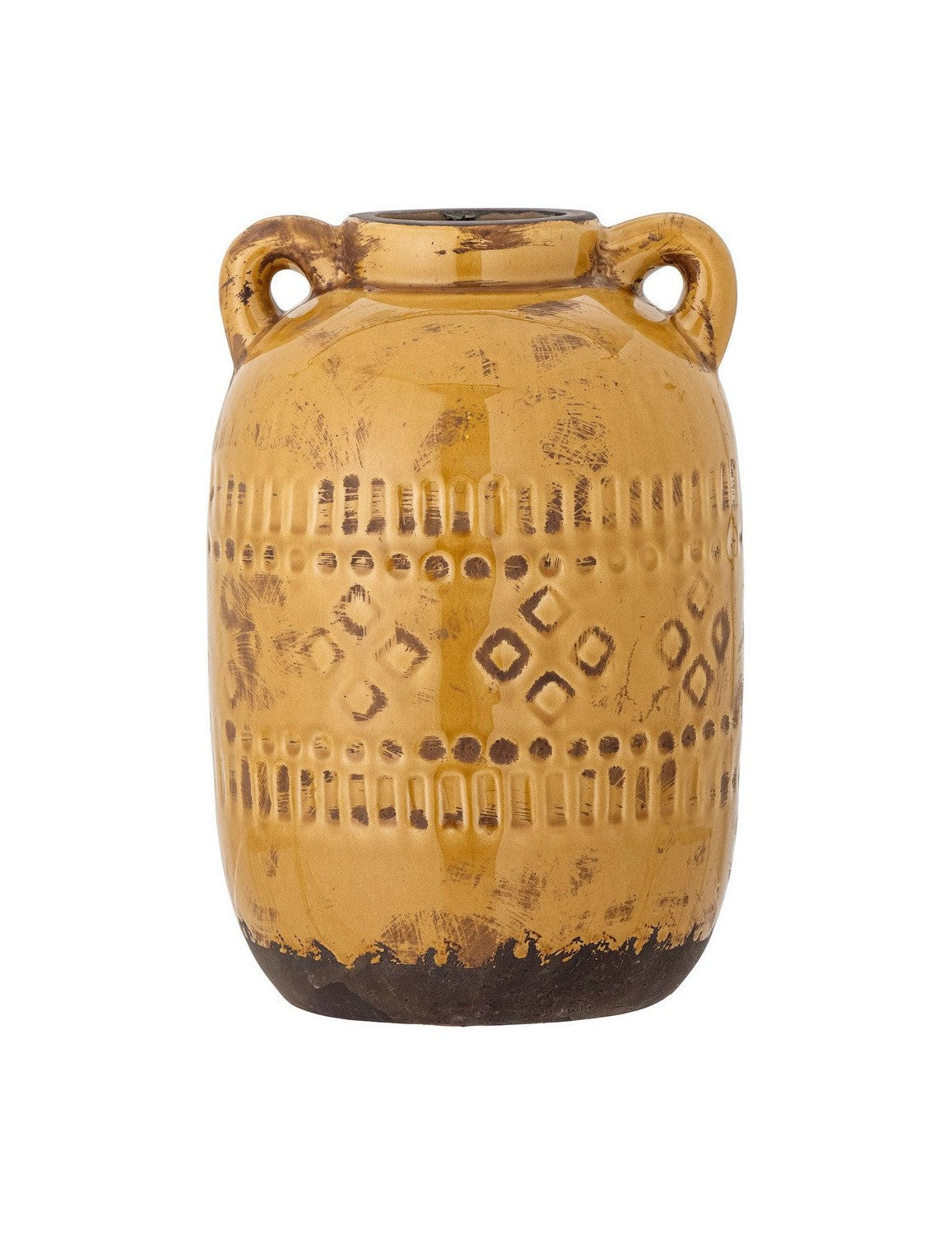 Bloomingville Rijad Deco Vase, Yellow, Terracotta