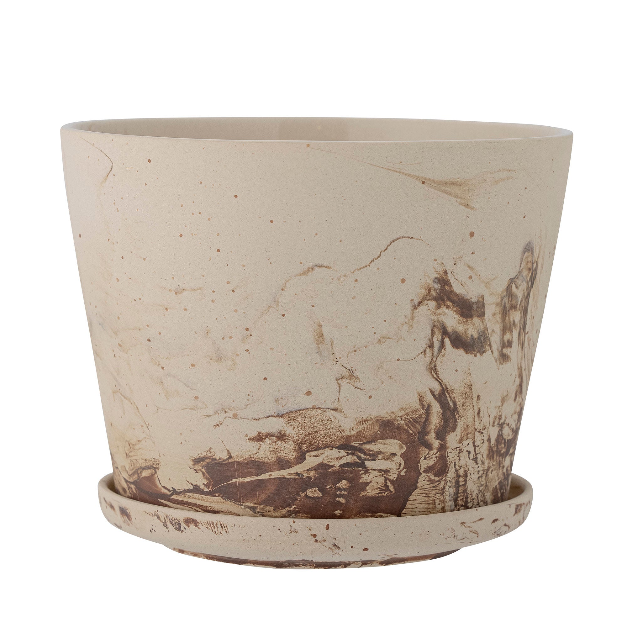 [product_category]-Bloomingville Stacy Flowerpot w/Saucer, Brown, Stoneware-Bloomingville-5711173281091-82055008-BLO-2