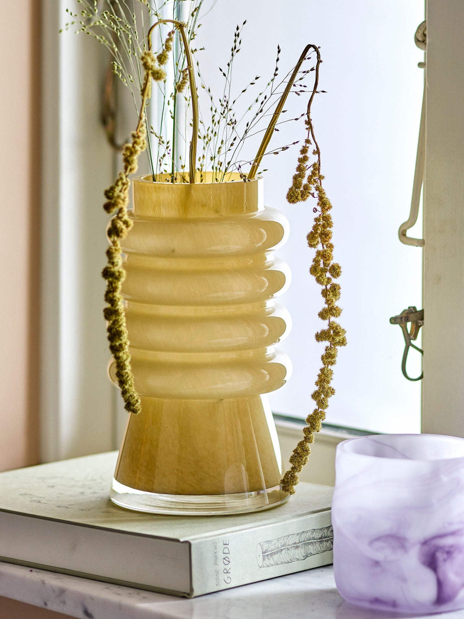 Bloomingville Sahara Vase, Yellow, Glass