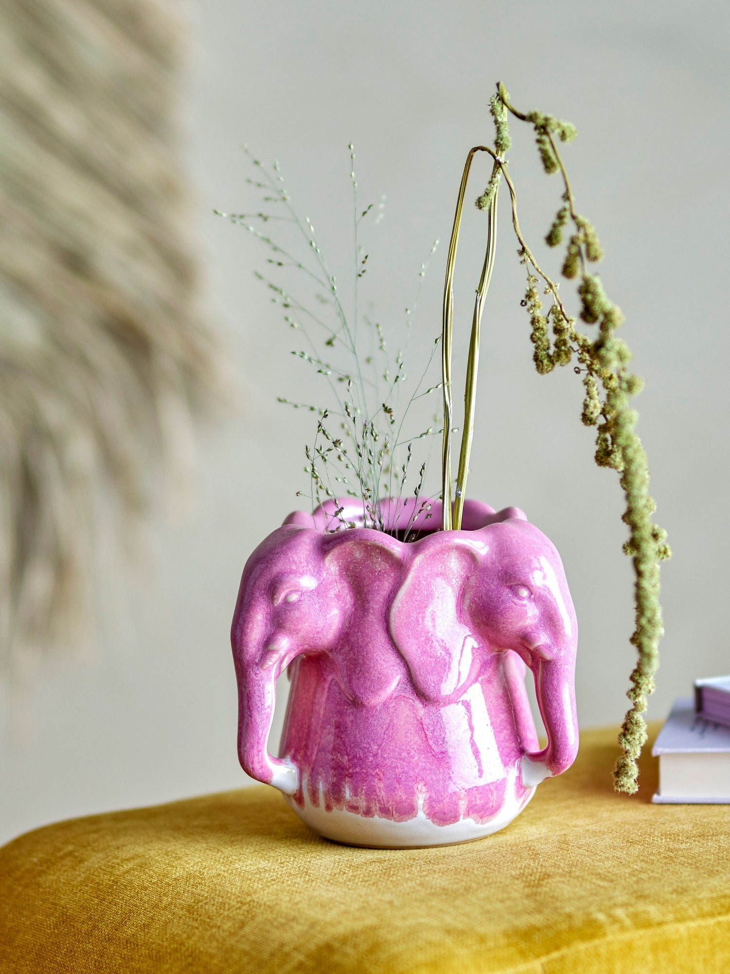 Bloomingville Pontus Vase, Pink, Stoneware