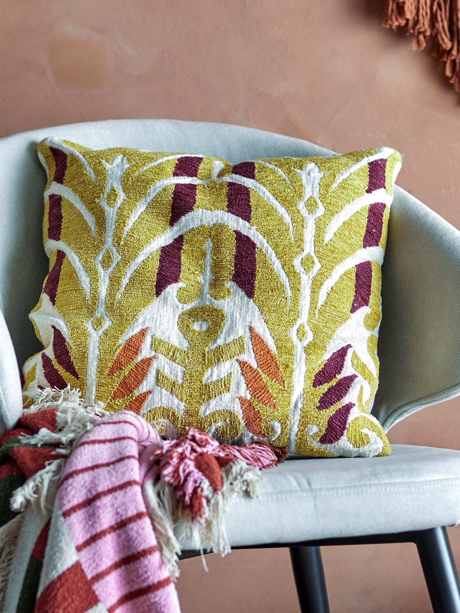 Creative Collection Newbury Cushion, Yellow, Cotton