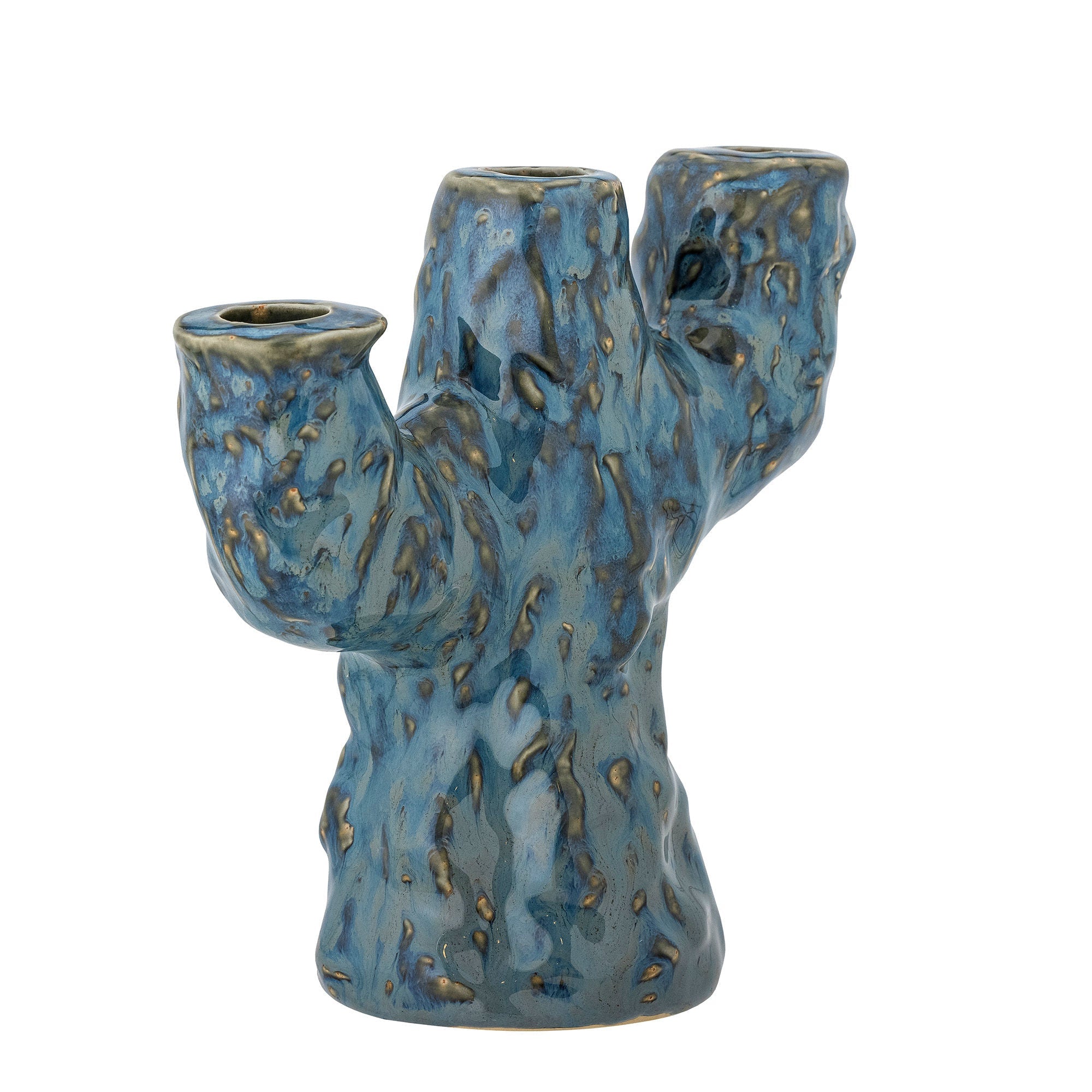 Creative Collection Tahoka Candle Holder, Blue, Stoneware