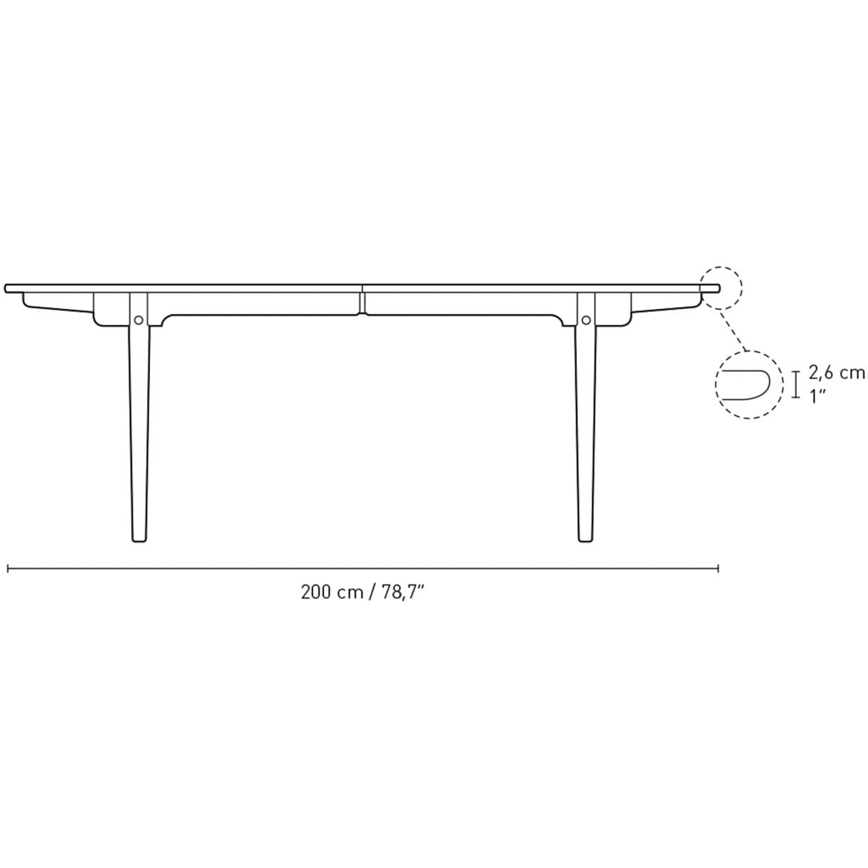 [product_category]-Carl Hansen Ch338 Dining Table 200x115 Cm, Mahogany Oiled-Carl Hansen-5715230013472-CH338-080-102-2-FSC-70-CAR-3