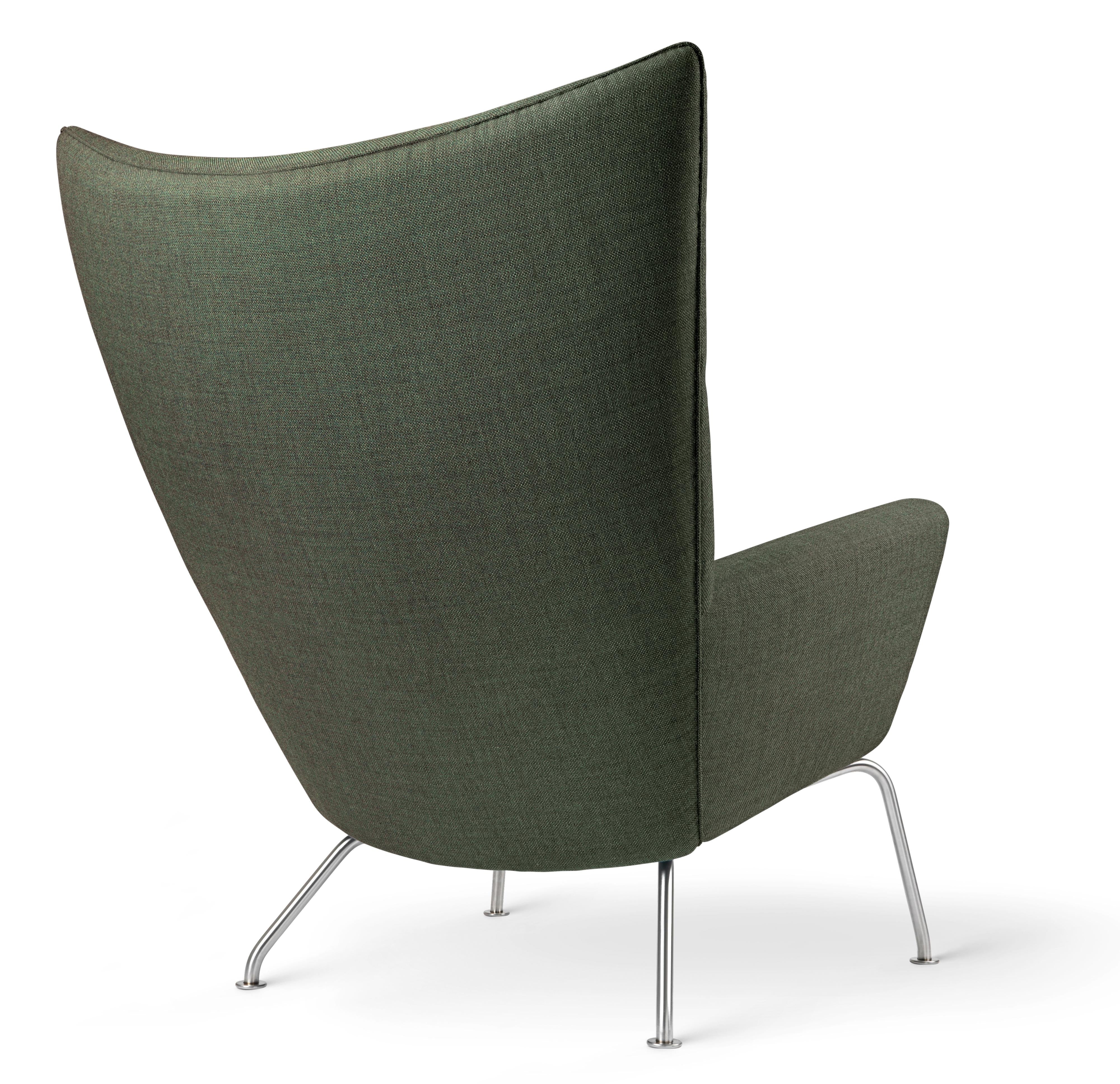 [product_category]-Carl Hansen Ch445 Wing Chair, Steel/Passion 3101-Carl Hansen-5715397079946-CH445-SS-HR-FSC-70-Passion-3101-CAR-3