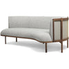 Carl Hansen RF1903-R Sideways 3-Personers Sofa Højre Olieret Valnød/Hallingdal 116 Stof, Grå/Natur Brun