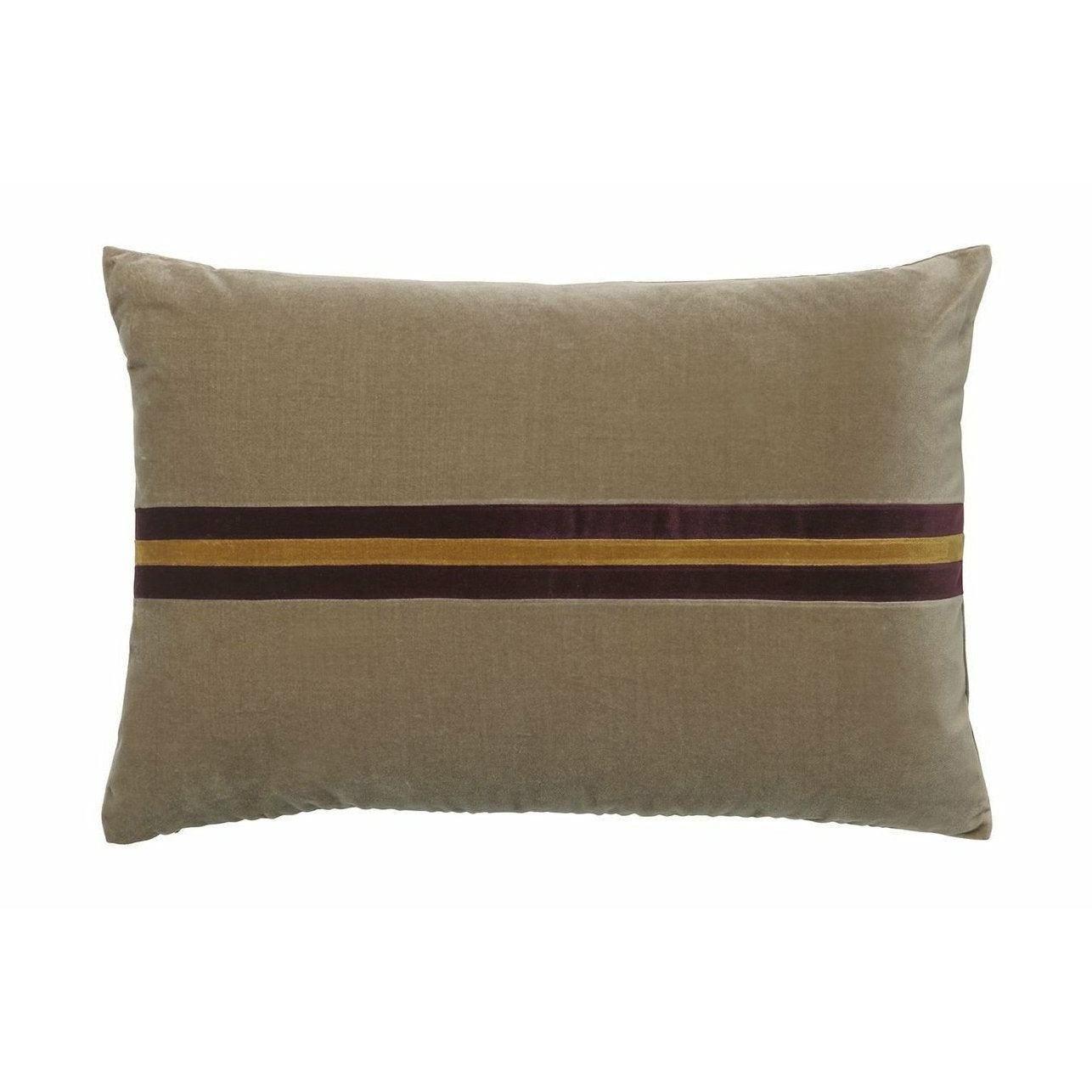 Christina Lundsteen Harlow Velor Cushion, taupe/aubergine/karamell