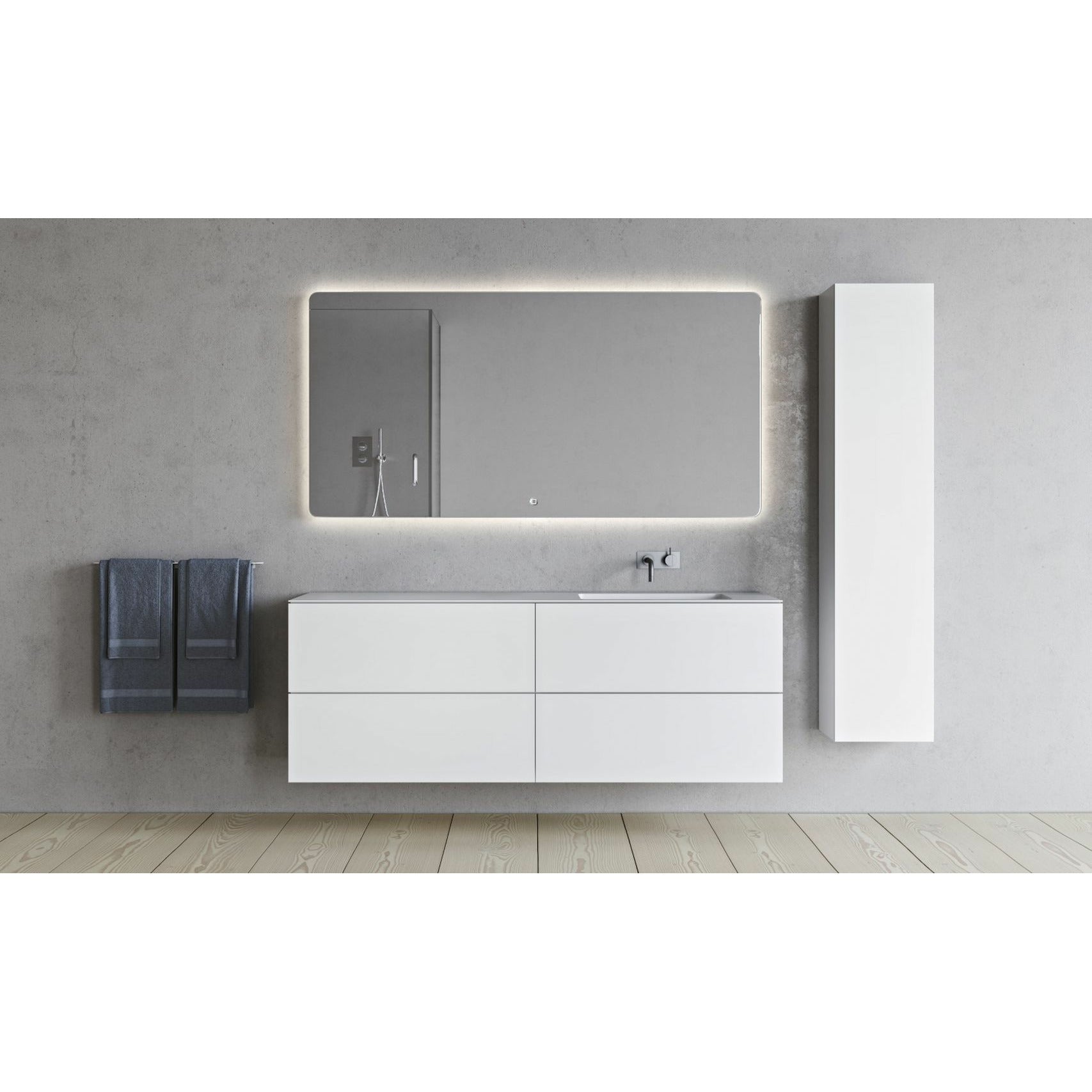 [product_category]-Copenhagen Bath Sq2 Double Cabinet With Right Washing, L160 Cm-Copenhagen Bath-5700300101715-30010171-COP-3