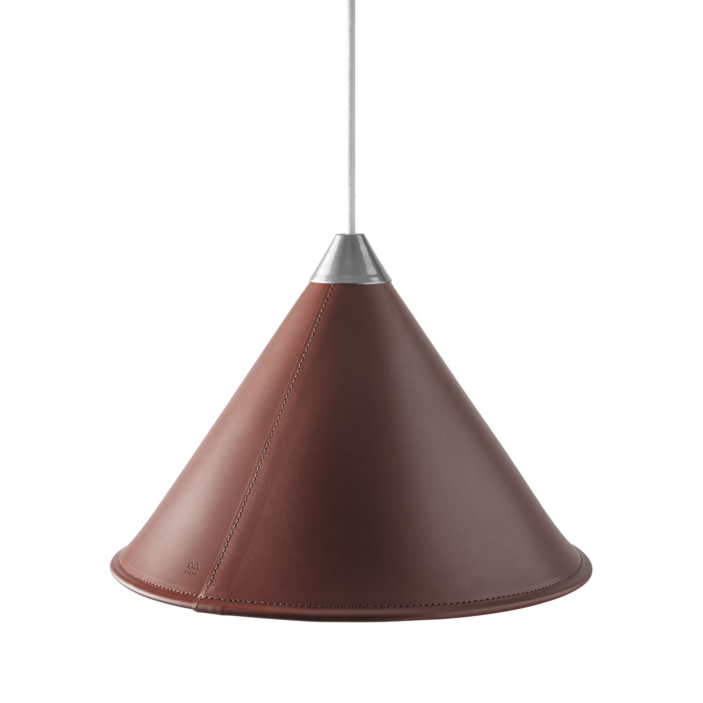 [product_category]-Cuero Namibia Pendant ø 25 Cm, Oak Brown/Chrome With White Cable-Cuero-7340172637134-1500634-CUE-2