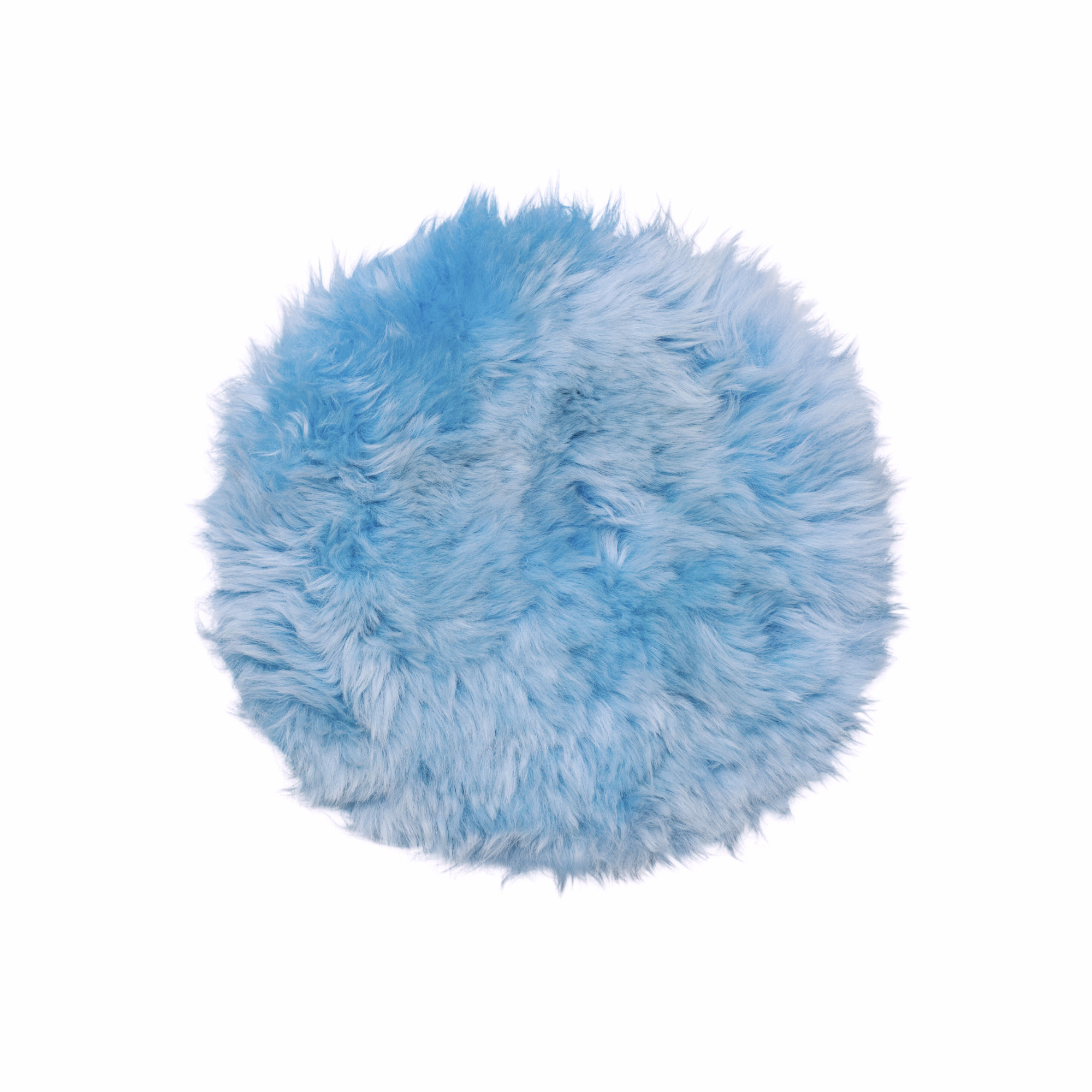 Light blue genuine sheepskin chair pad | Round