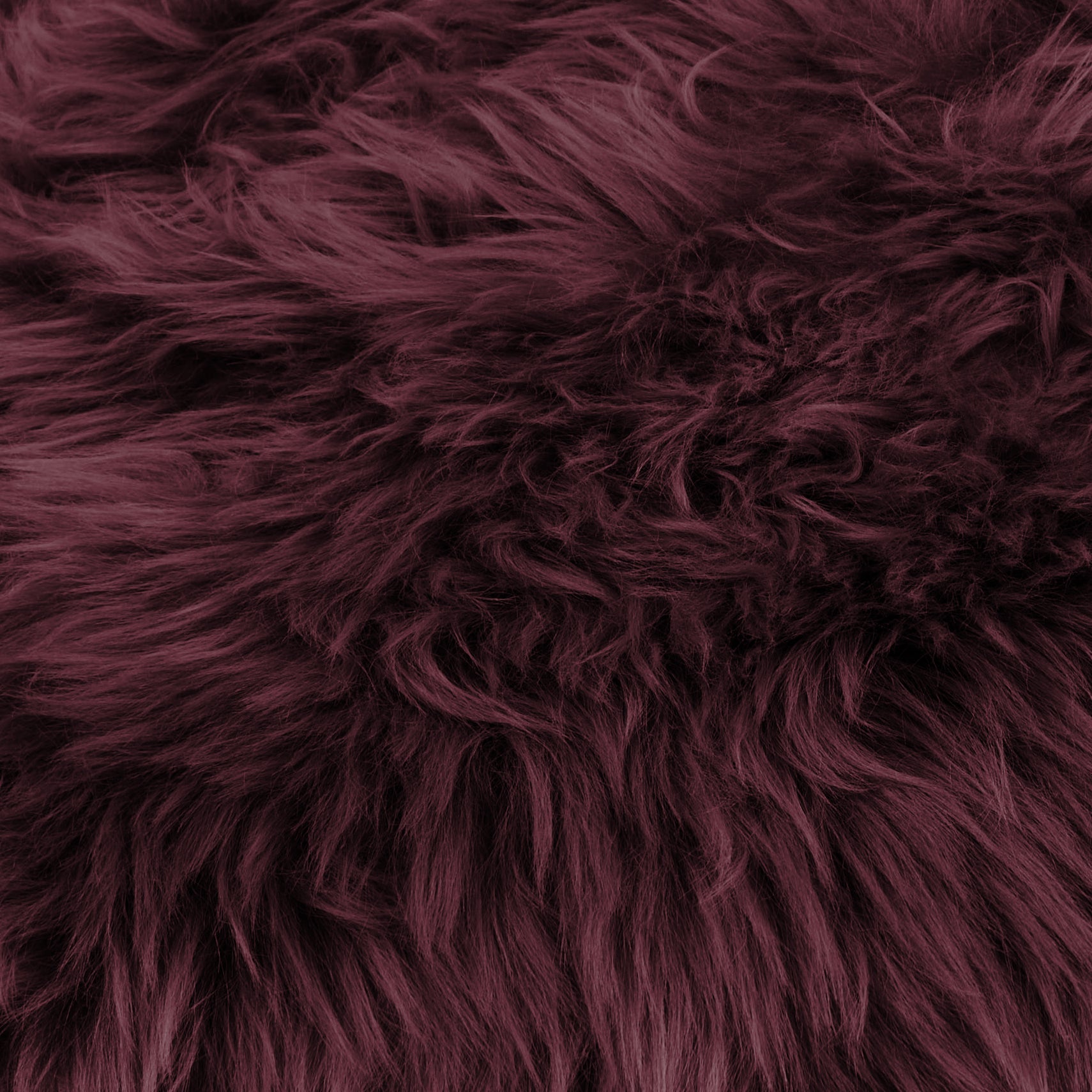 Plum purple genuine sheepskin throw pillow